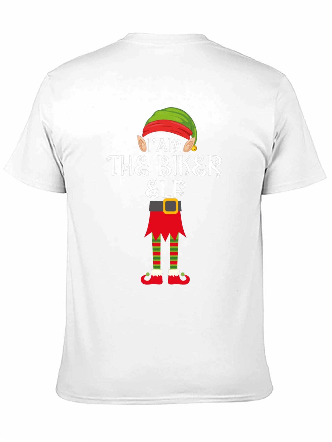 Im The Biker Elf T-Shirt Funny Christmas Tee