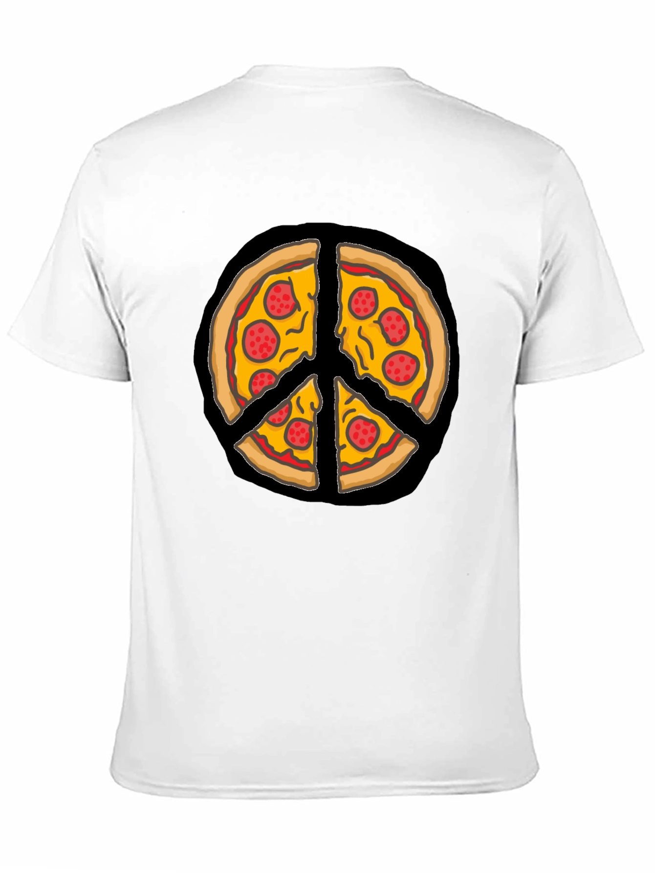 Pizza Peace Sign Graphic T-Shirt