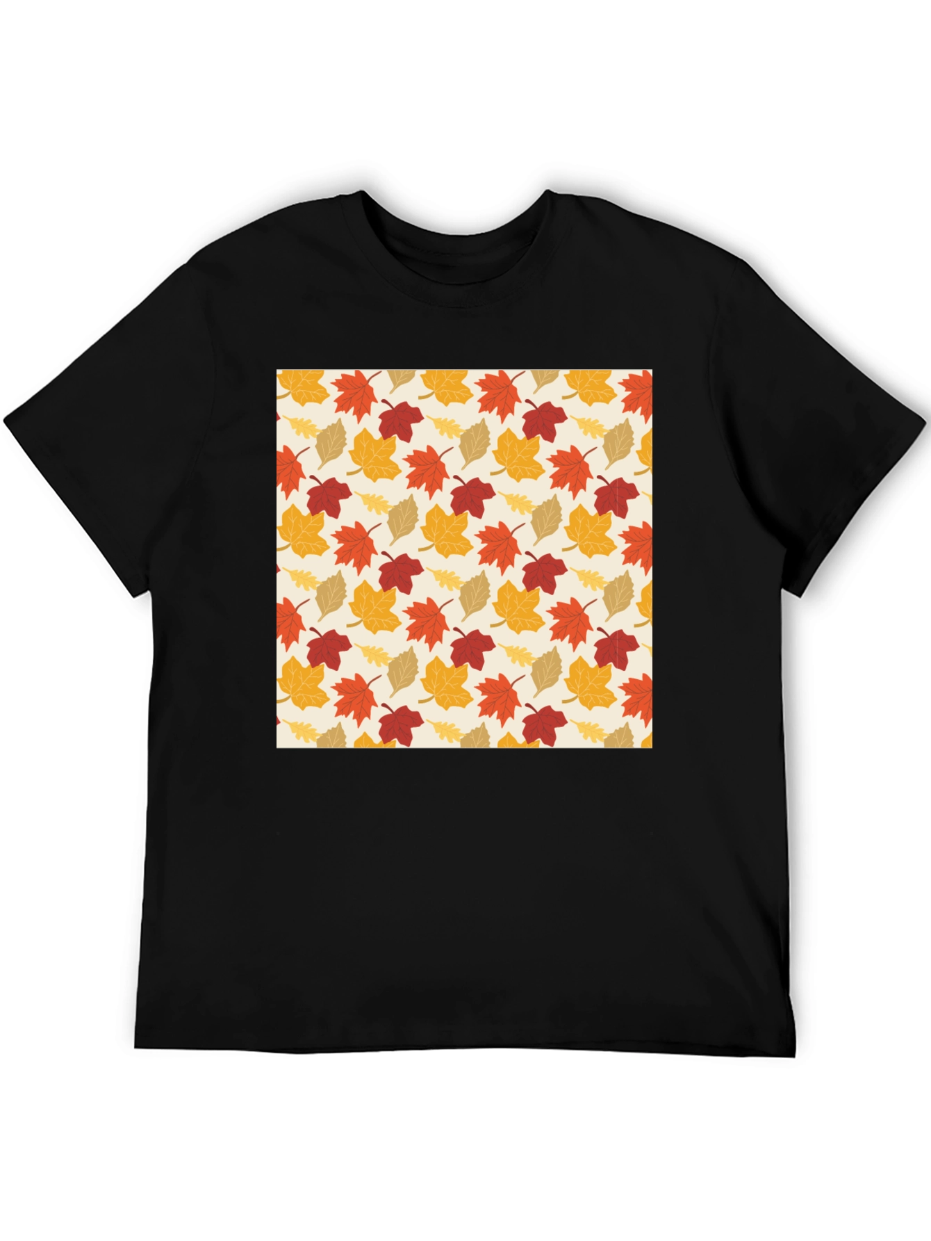 Autumn Leaves Pattern T-Shirt - Fall Fashion