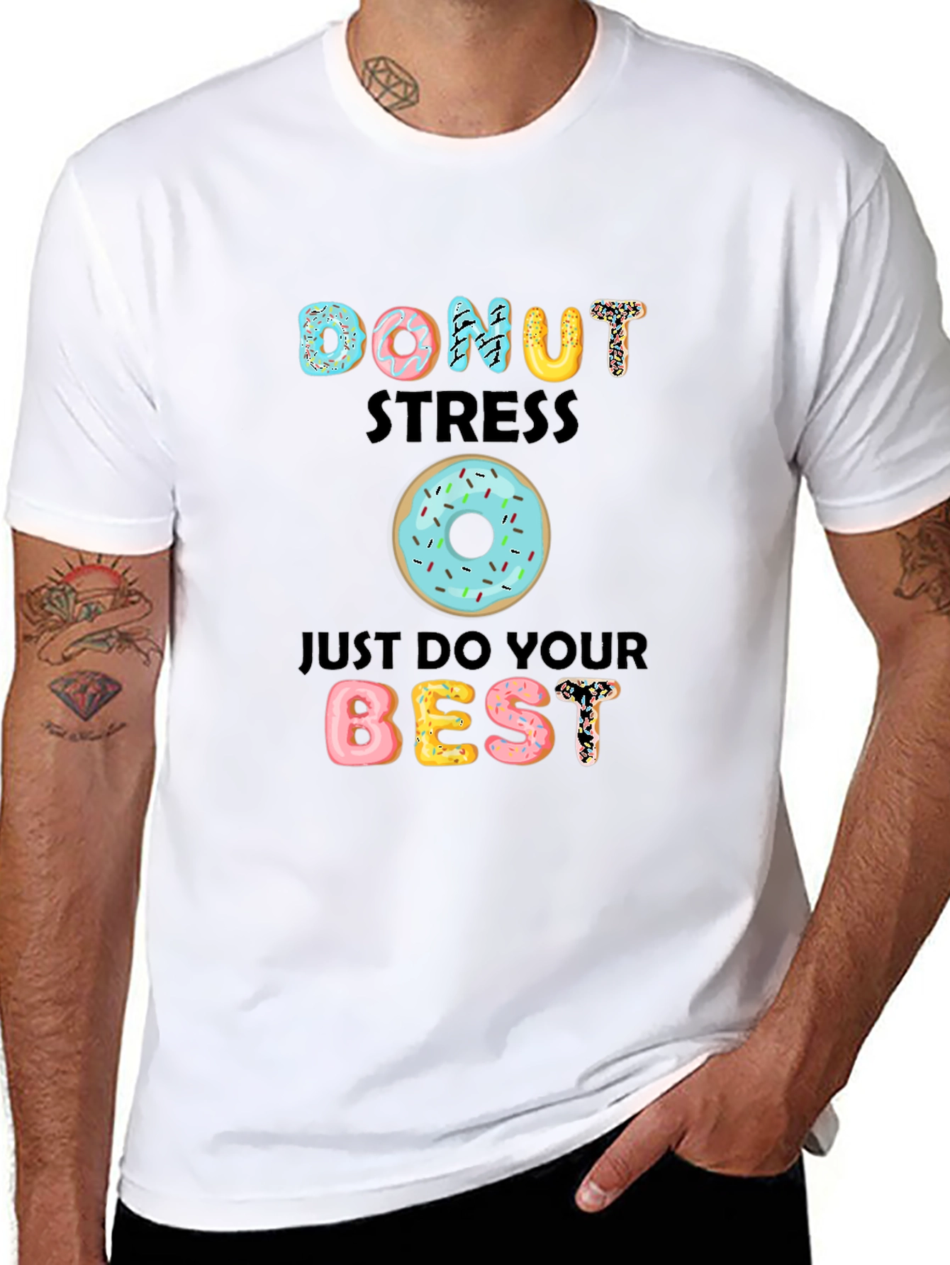 Donut Stress T-Shirt - Cute Motivational Tee