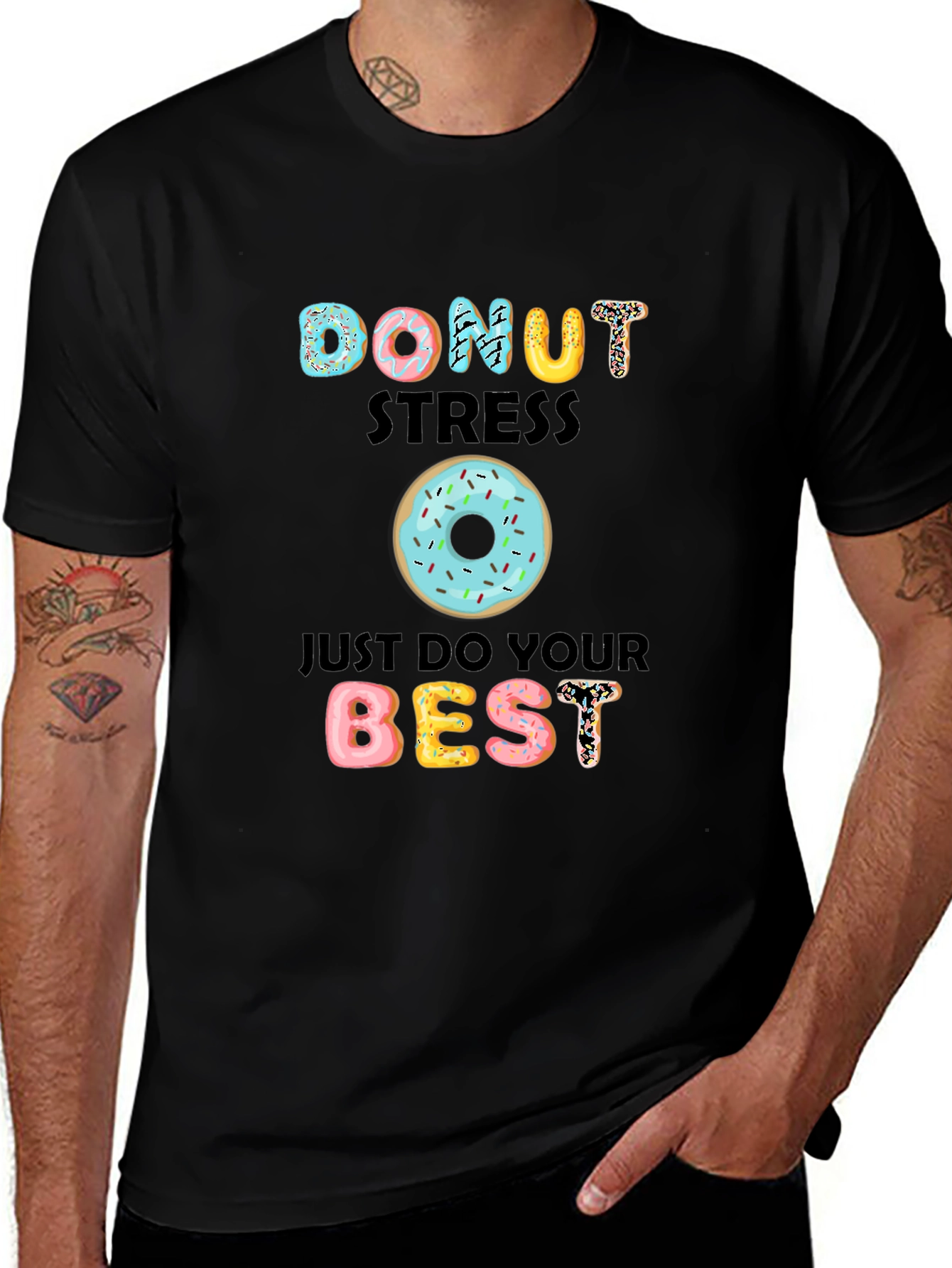Donut Stress T-Shirt - Cute Motivational Tee