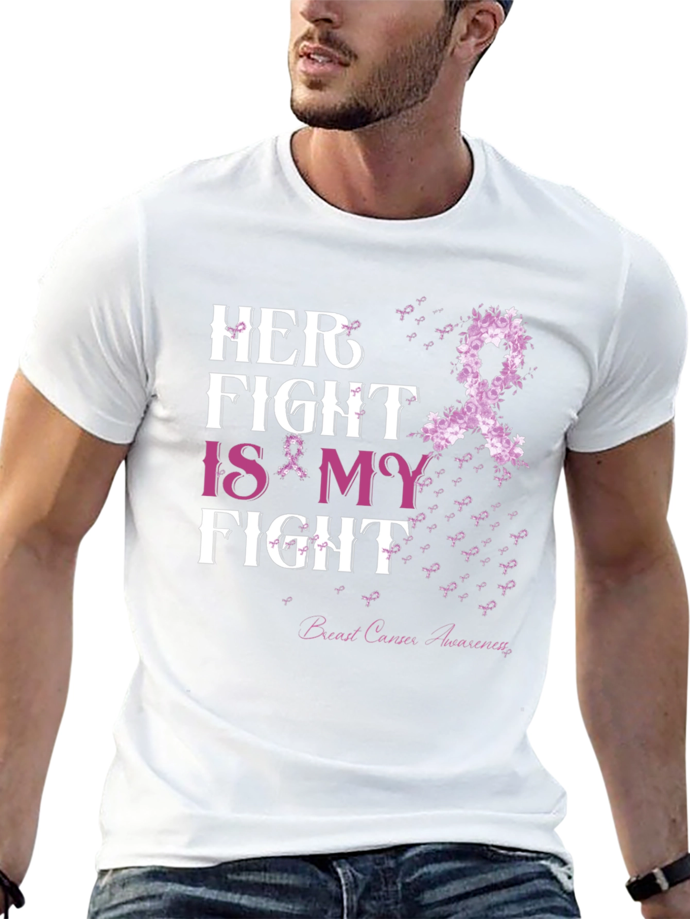 Her Fight is My Fight T-Shirt Breast Cancer Awareness