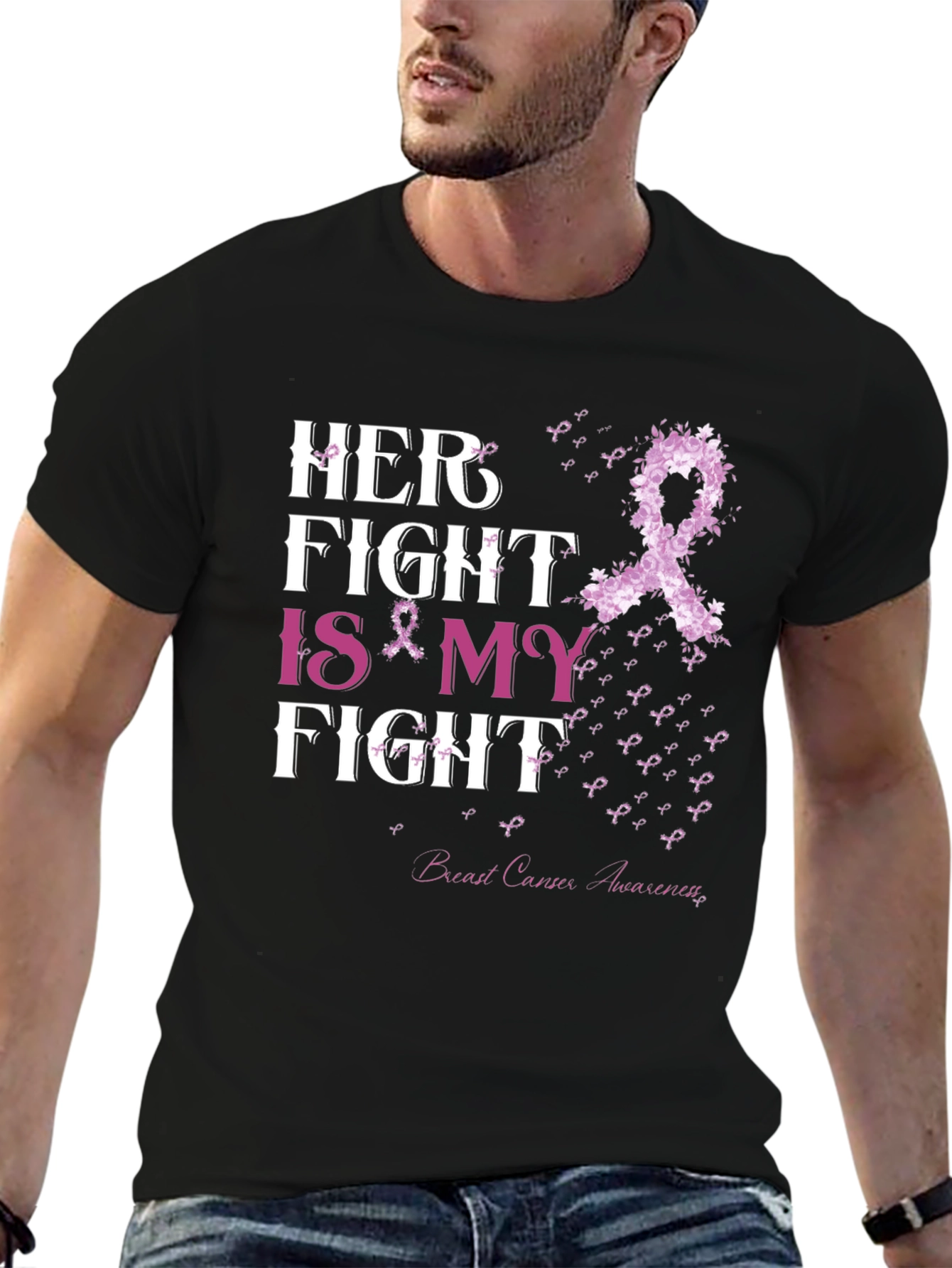 Her Fight is My Fight T-Shirt Breast Cancer Awareness