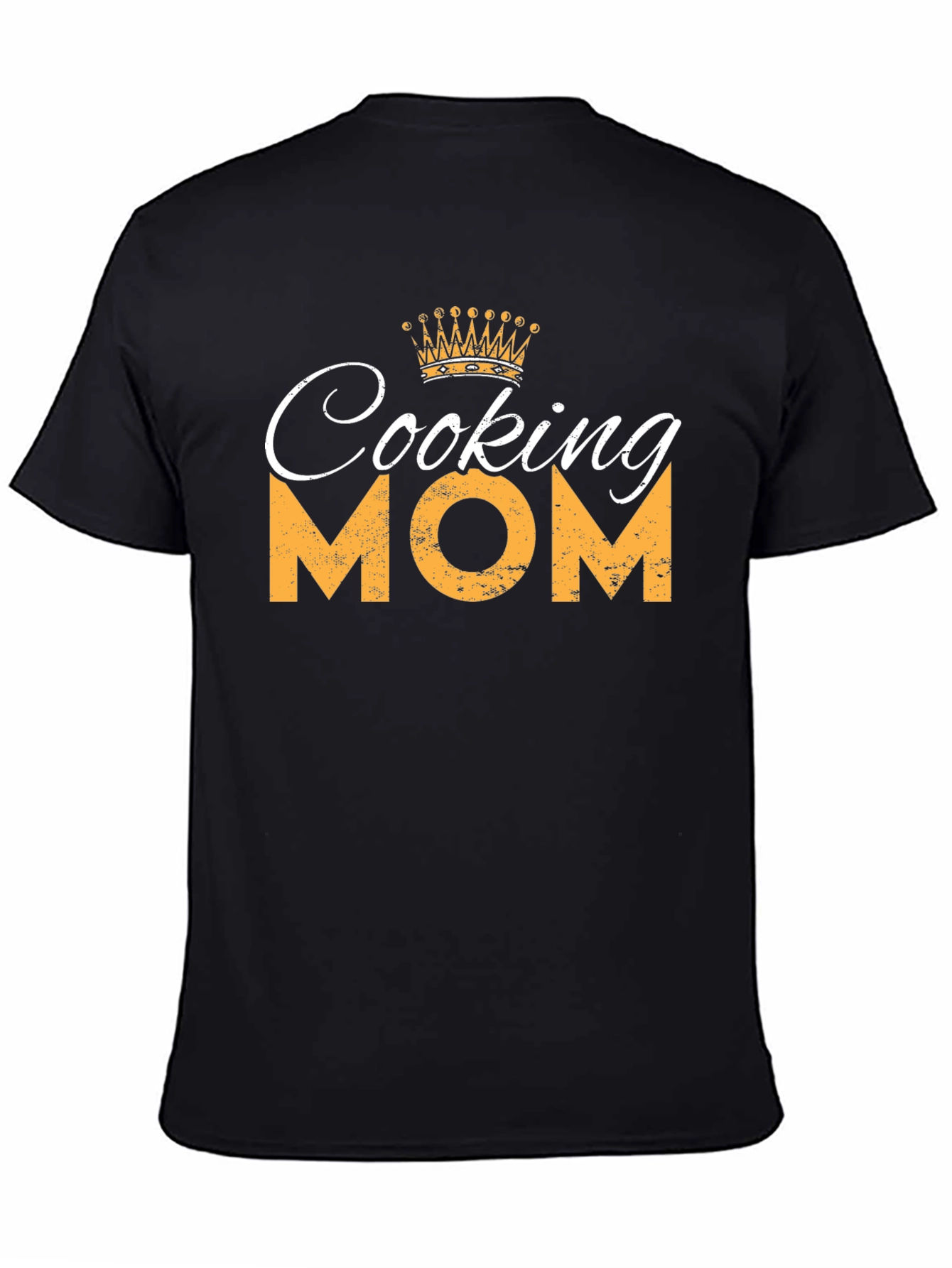 Cooking Mom T-Shirt - Black Crew Neck Tee