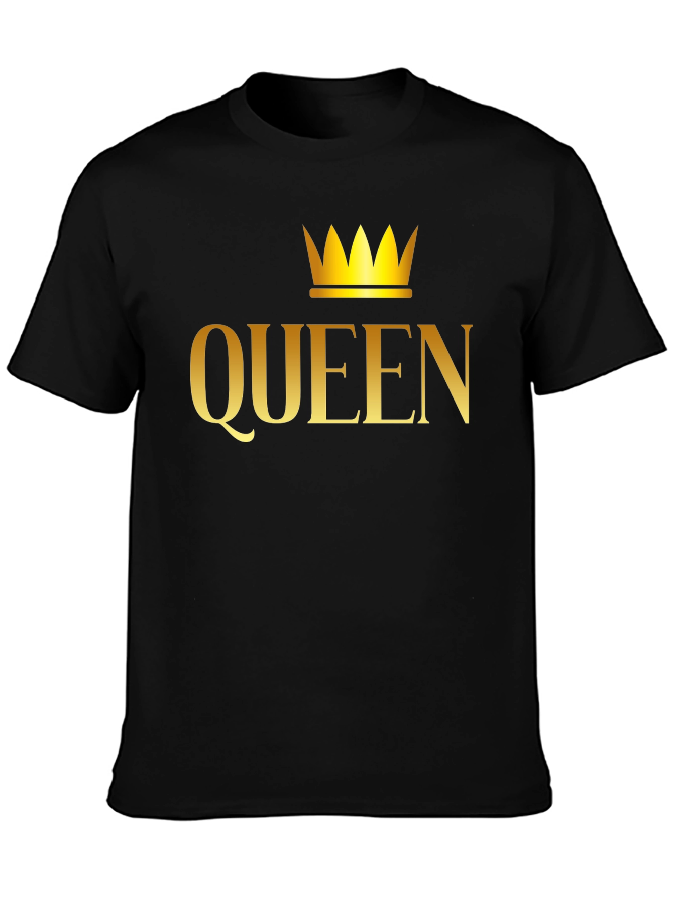 Queen Crown Graphic T-Shirt - Black