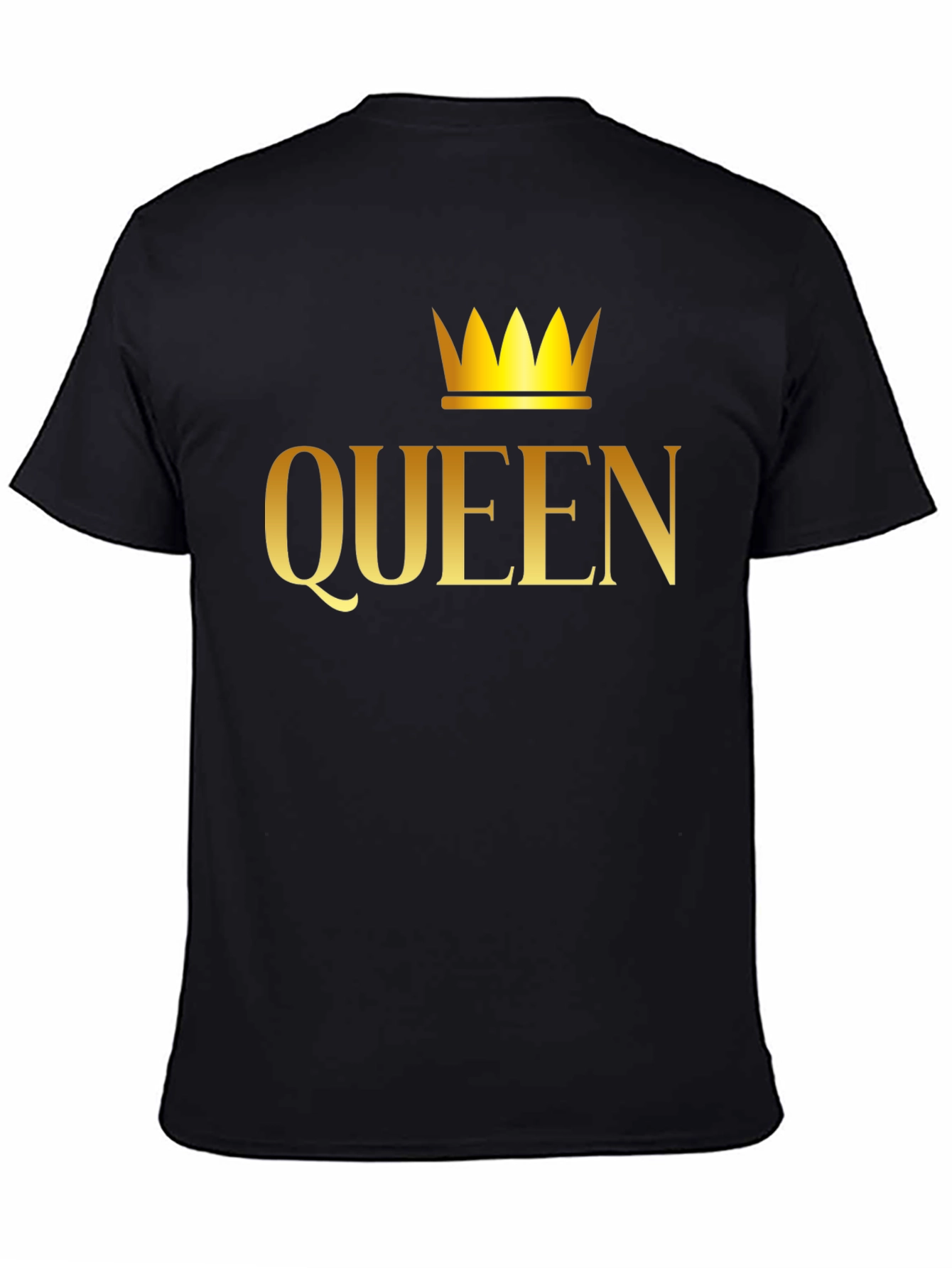 Queen Crown Graphic T-Shirt - Black