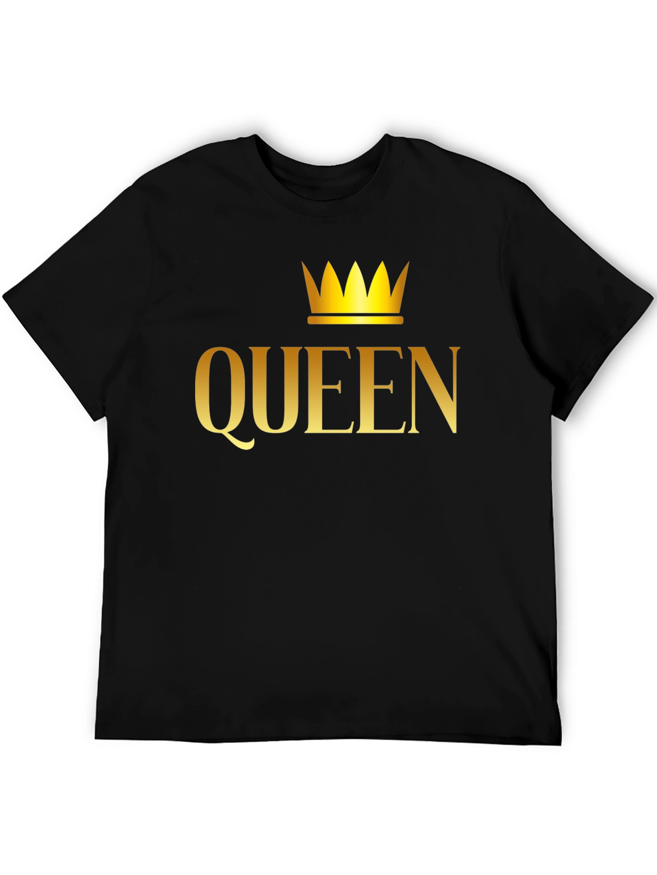 Queen Crown Graphic T-Shirt - Black