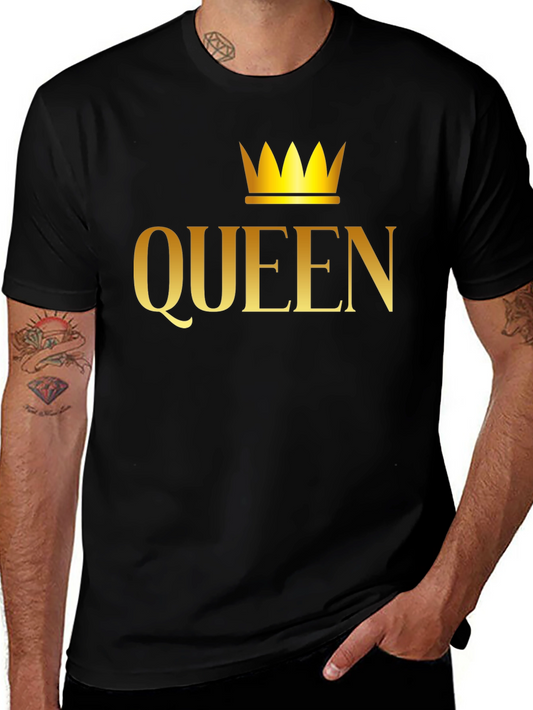 Queen Crown Graphic T-Shirt - Black