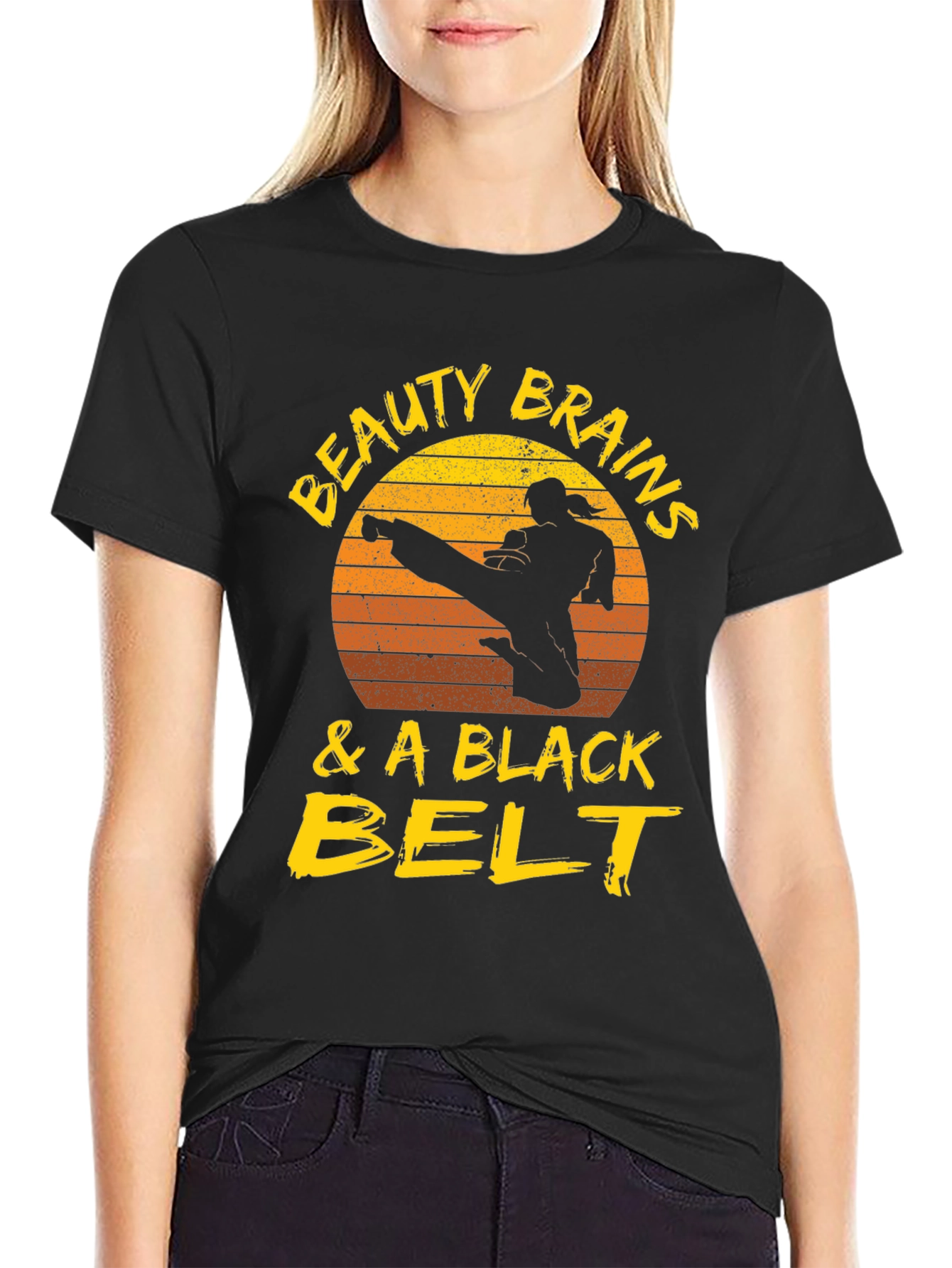 Beauty Brains & a Black Belt T-Shirt