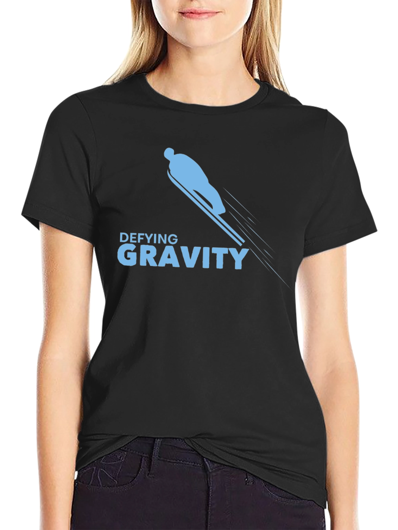 Defying Gravity Graphic Tee - Black