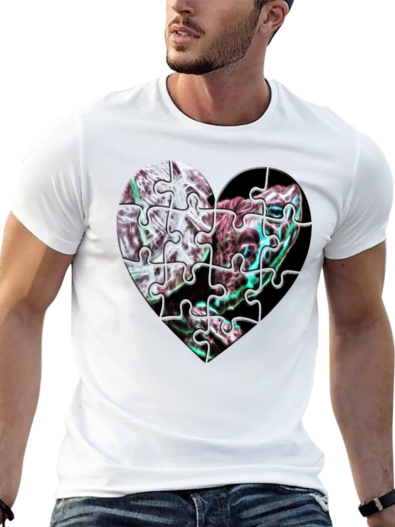 Puzzle Heart Graphic Tee