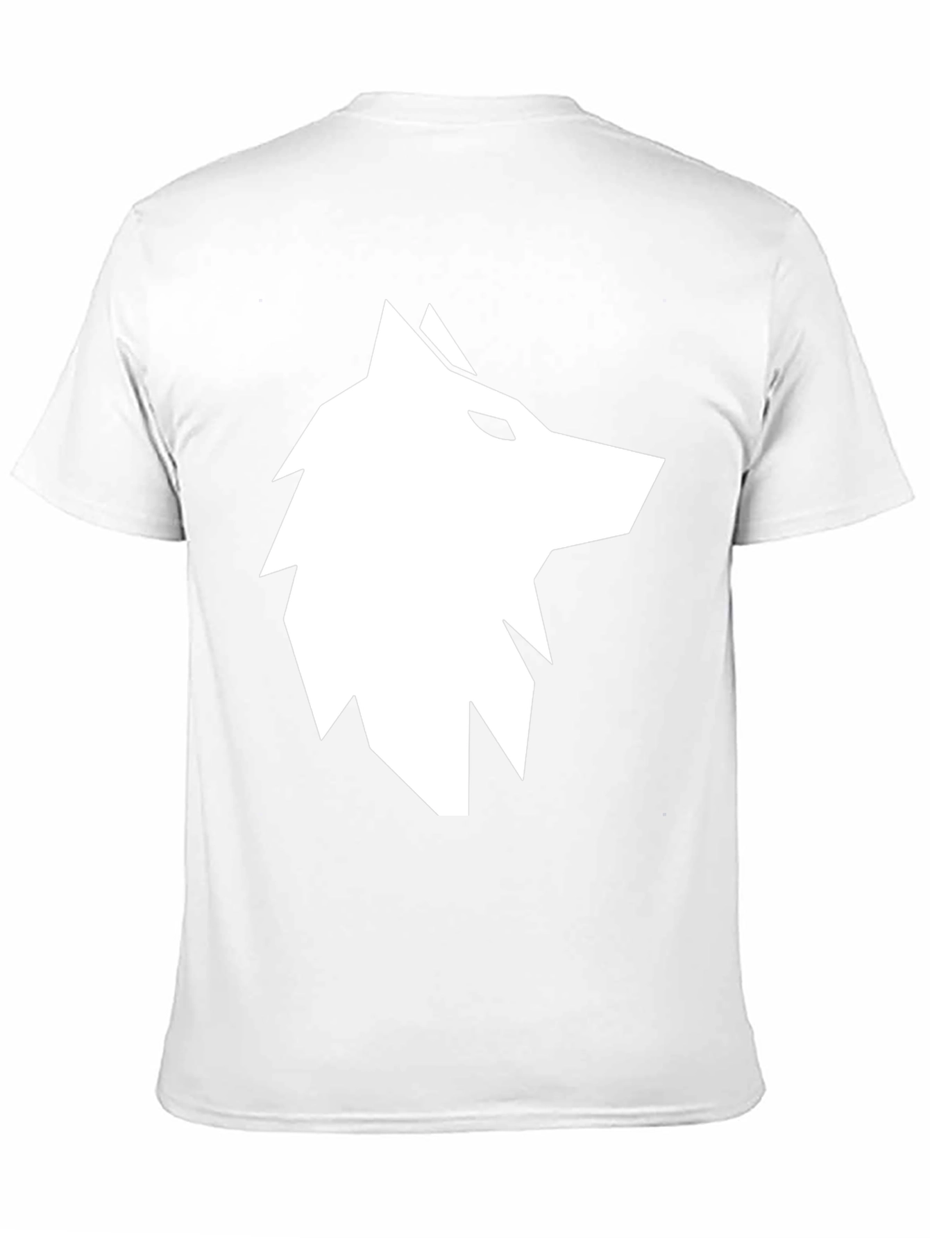 Geometric Wolf Graphic Tee - Black