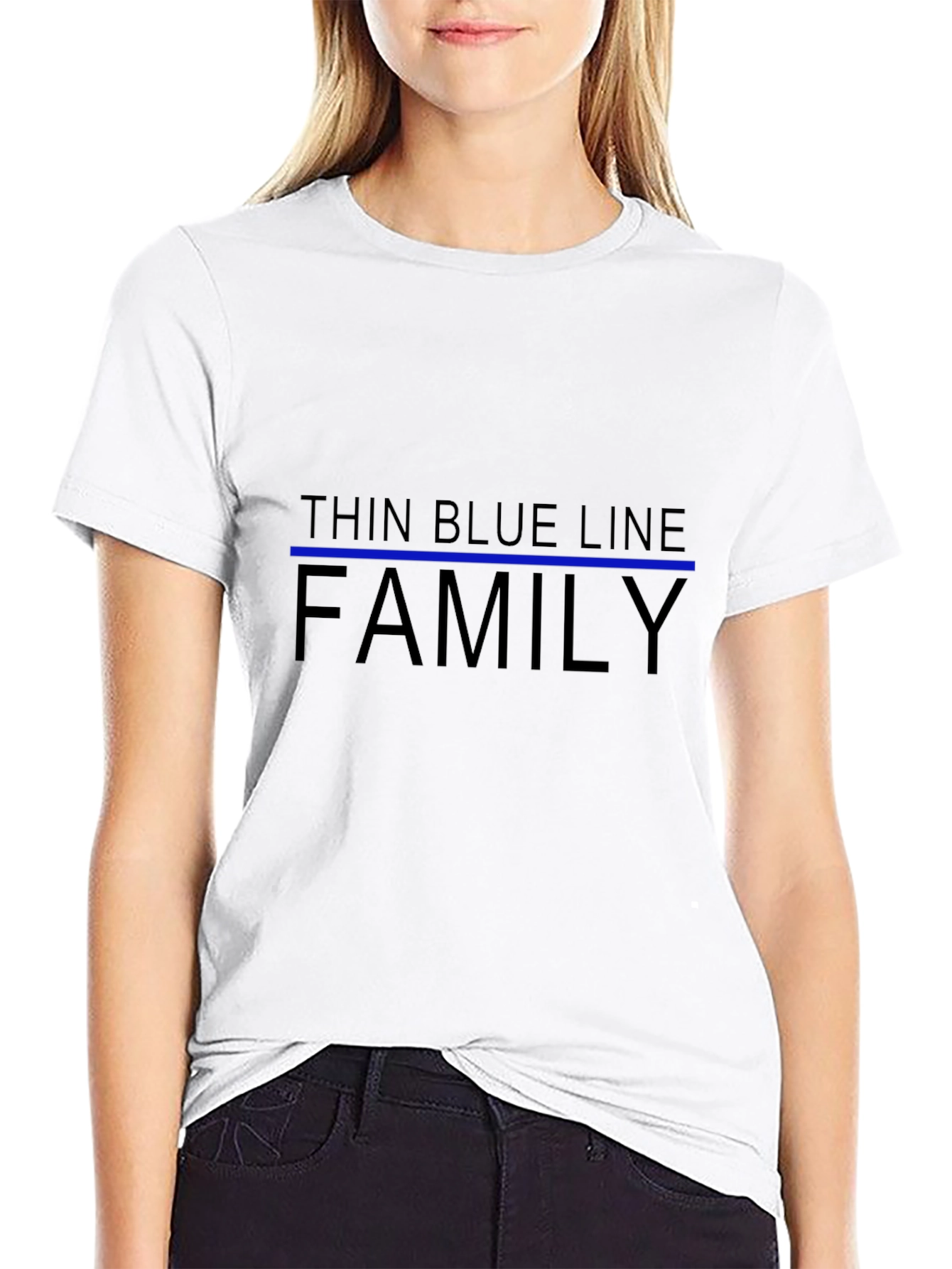 Thin Blue Line Family Black T-Shirt