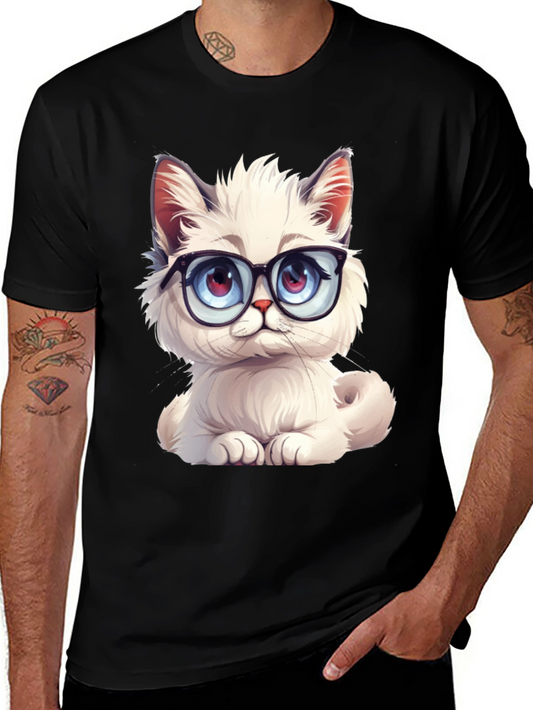 Cute Cat with Glasses T-Shirt