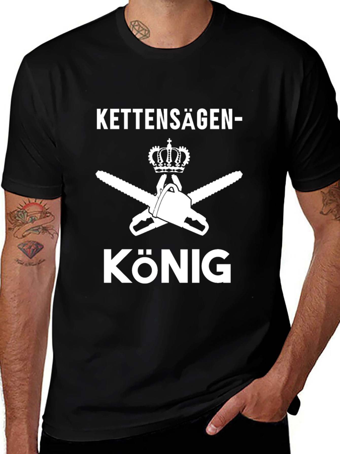 Kettensagen Konig T-Shirt Chainsaw King Tee