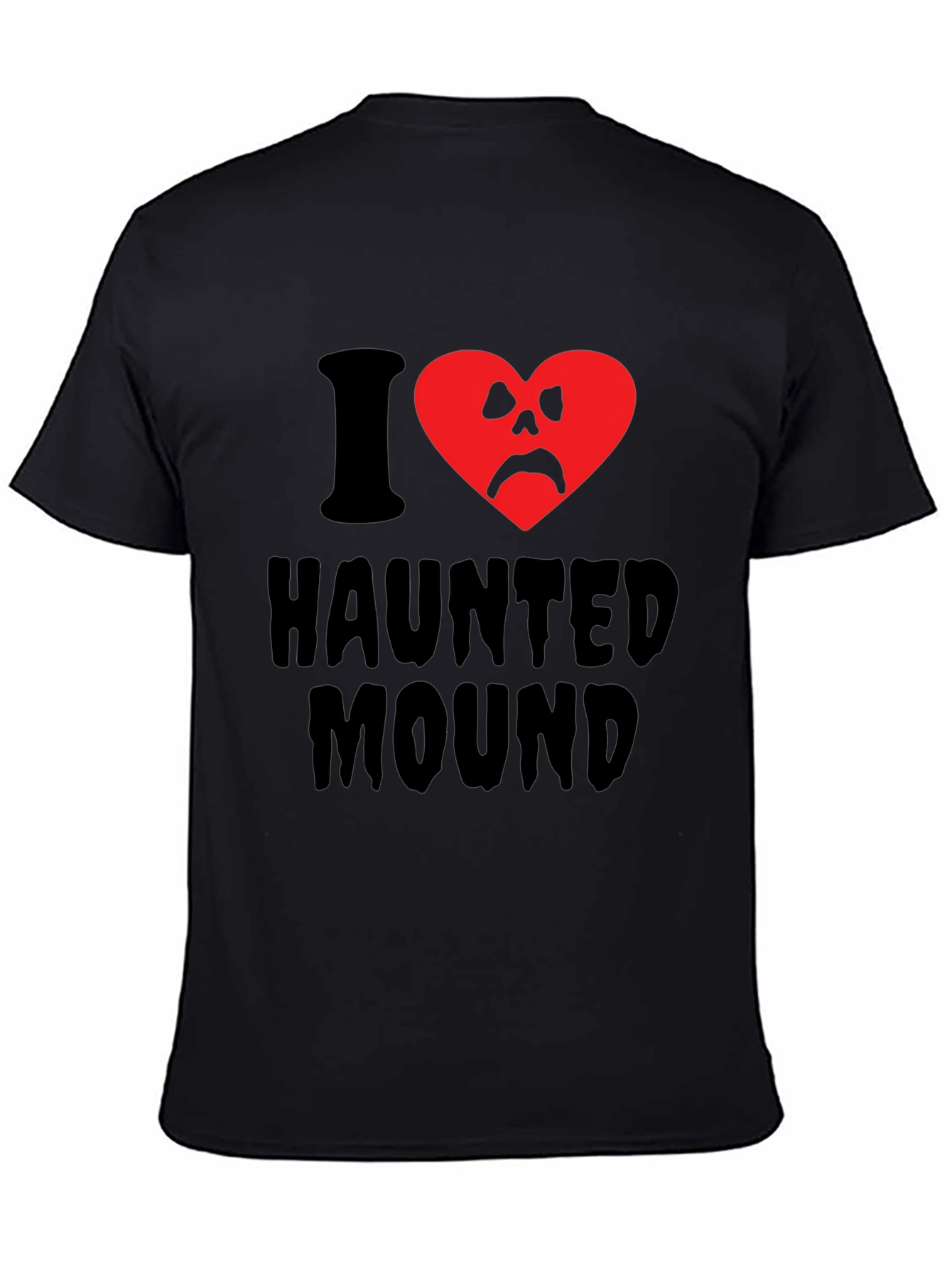 Haunted Mound T-Shirt - Spooky Heart Design