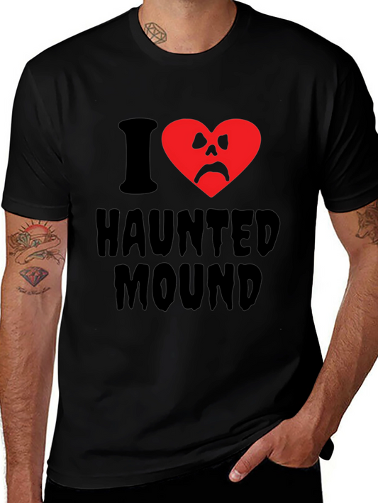 Haunted Mound T-Shirt - Spooky Heart Design