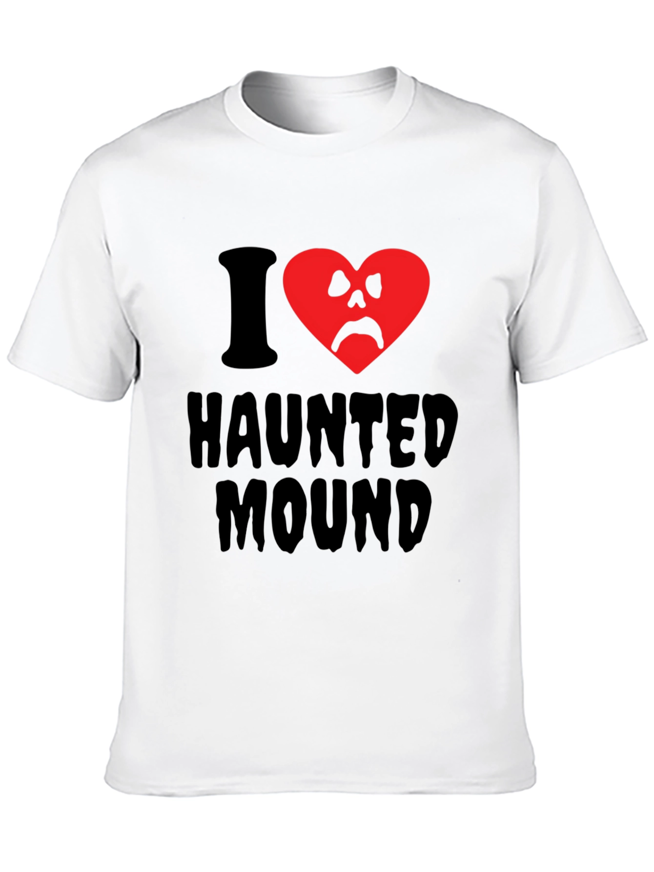Haunted Mound T-Shirt - Spooky Heart Design