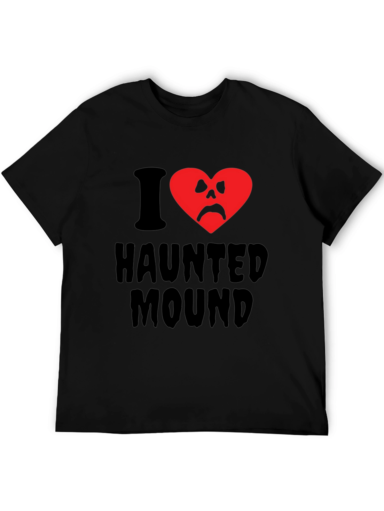 Haunted Mound T-Shirt - Spooky Heart Design