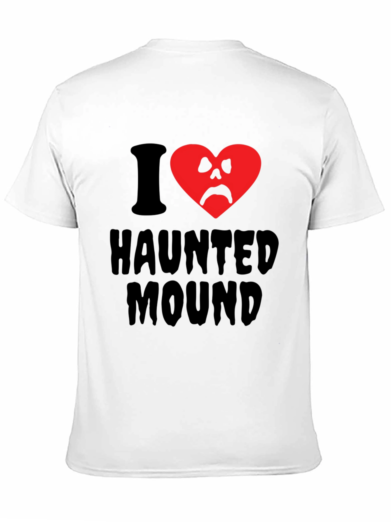 Haunted Mound T-Shirt - Spooky Heart Design