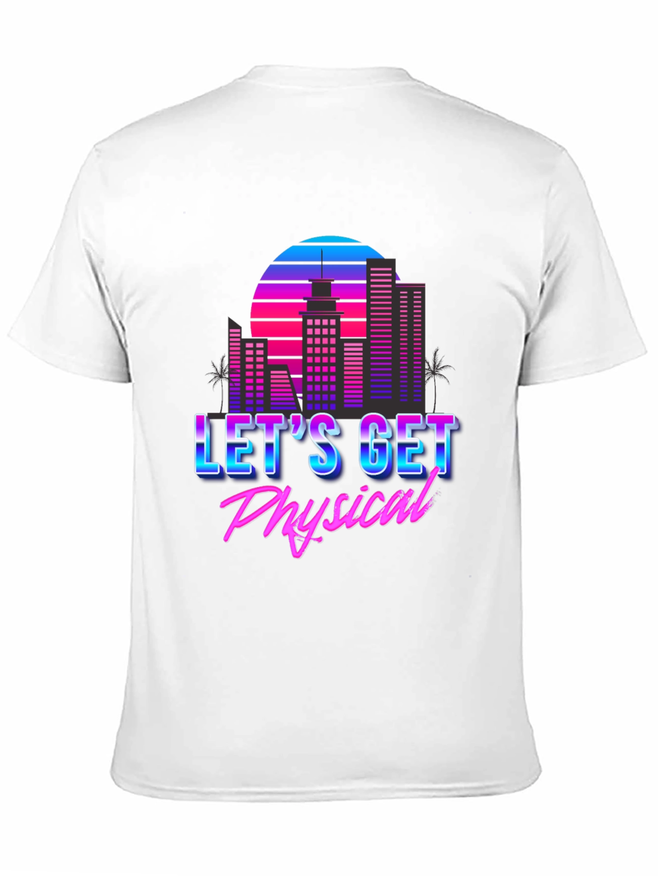 Retro 80s Lets Get Physical Graphic T-Shirt