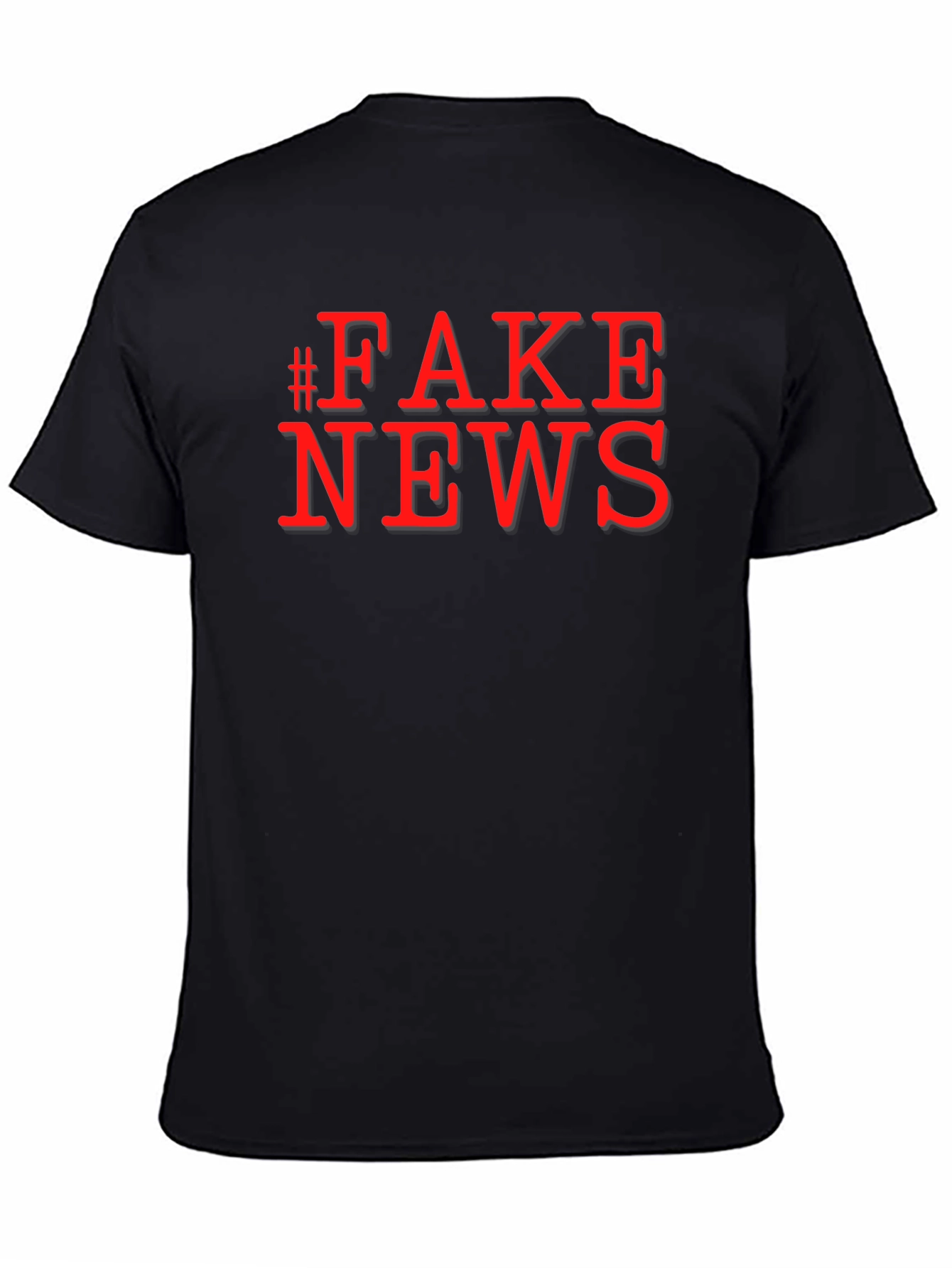 Fake News Graphic Tee - Unisex Black T-Shirt