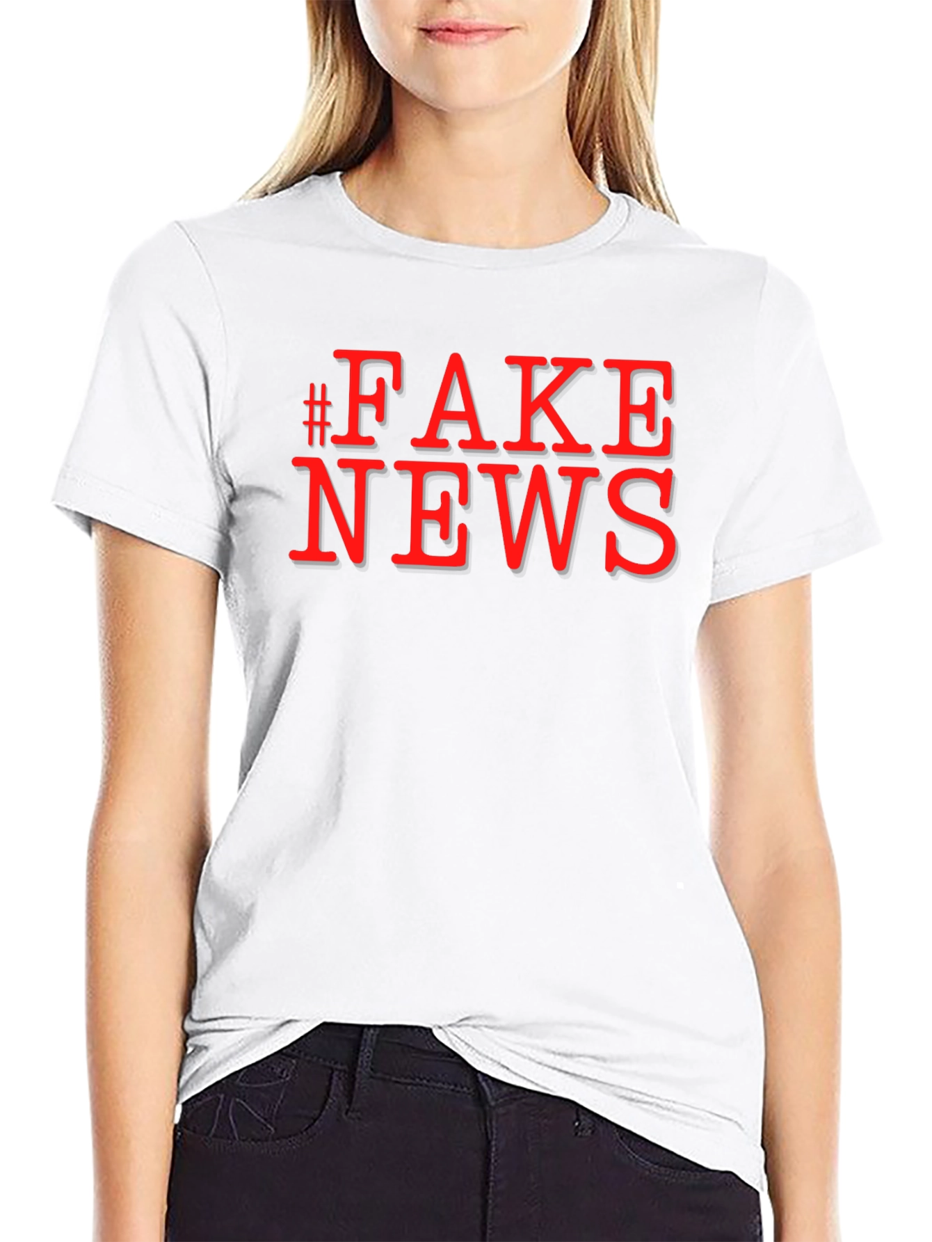 Fake News Graphic Tee - Unisex Black T-Shirt