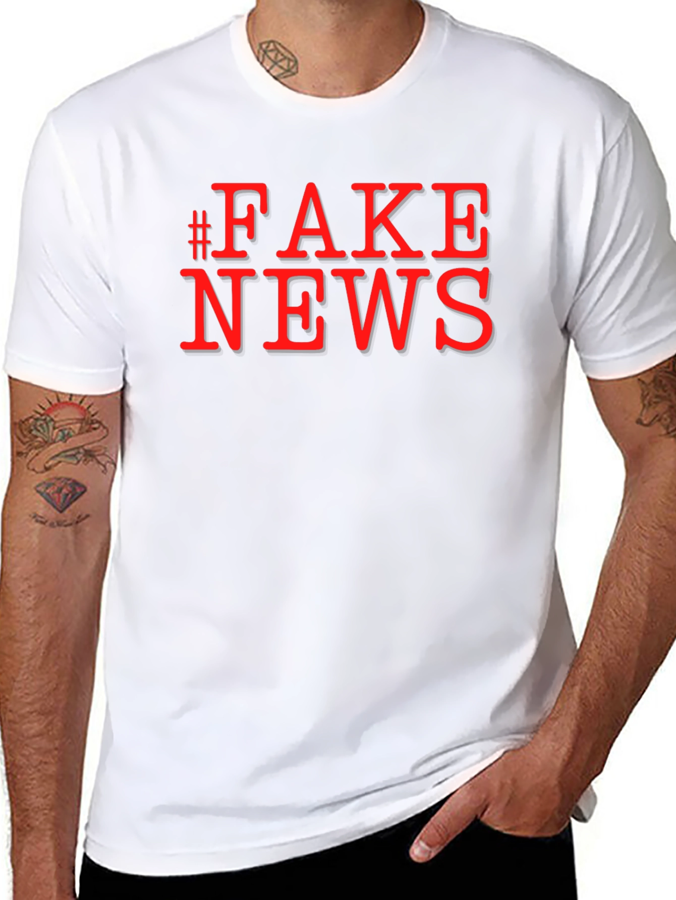 Fake News Graphic Tee - Unisex Black T-Shirt