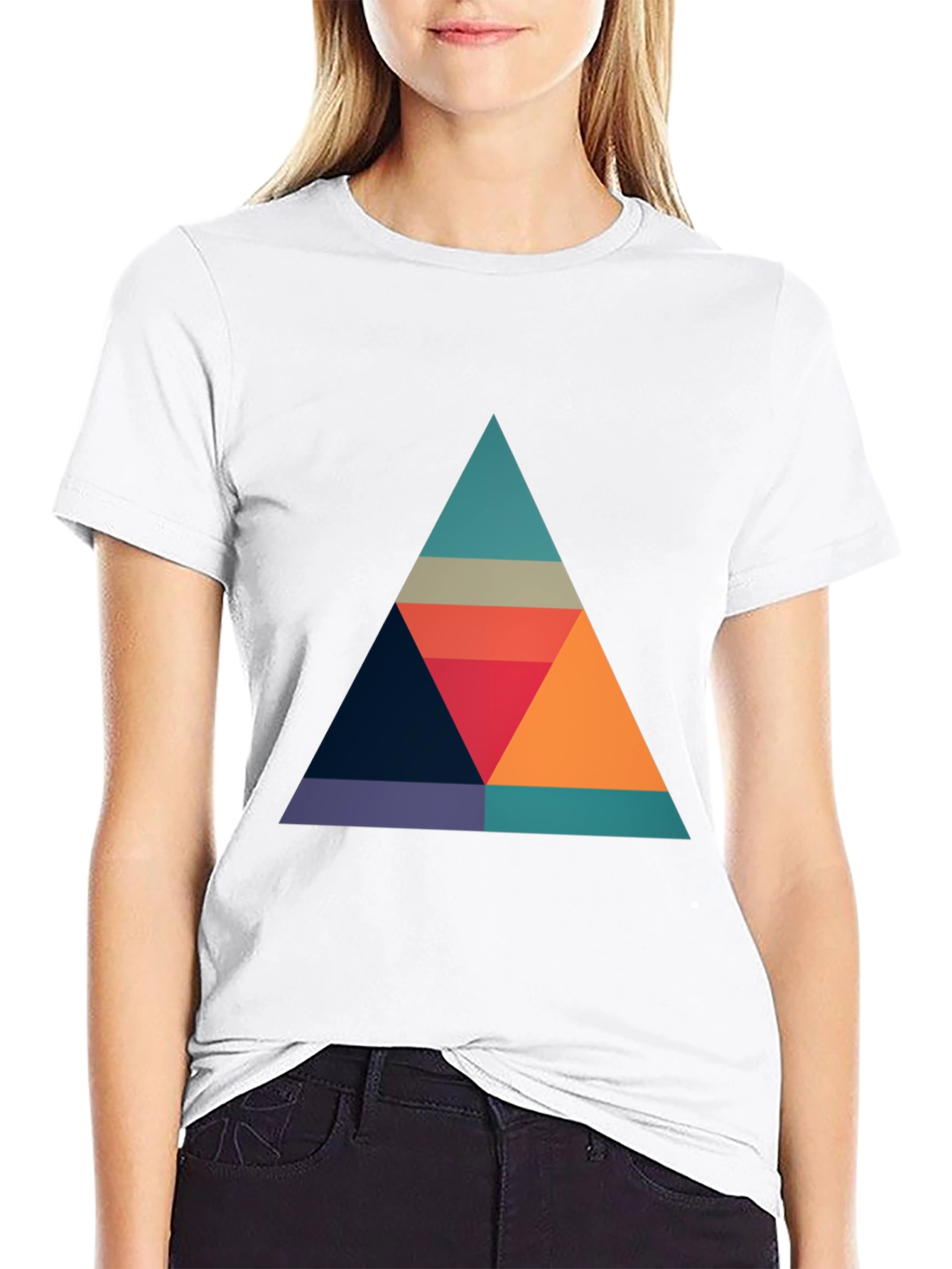 Geometric Triangle Graphic T-Shirt - Modern Style