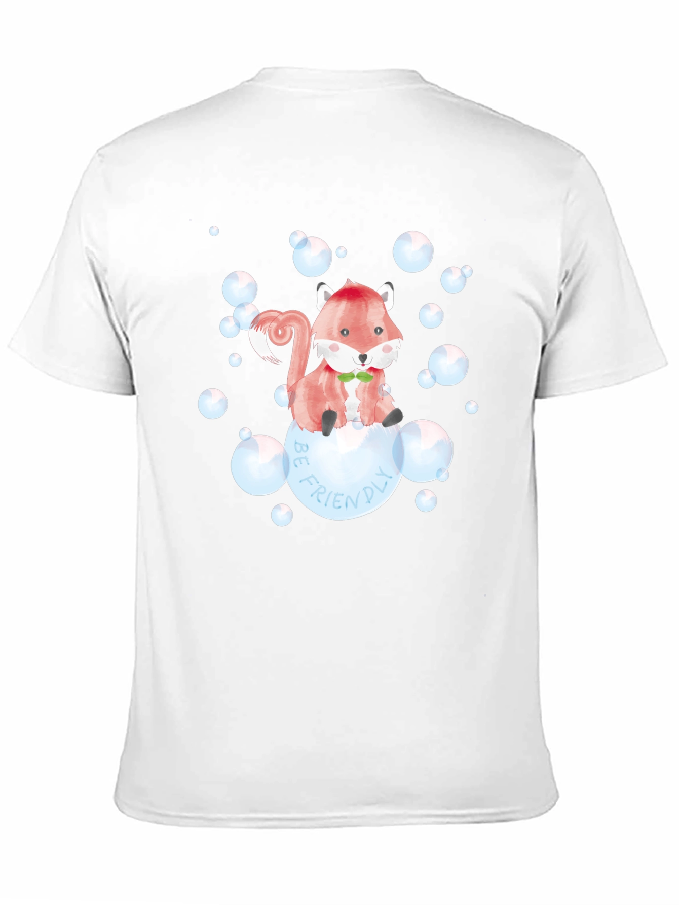 Be Friendly Fox Graphic T-Shirt - Black
