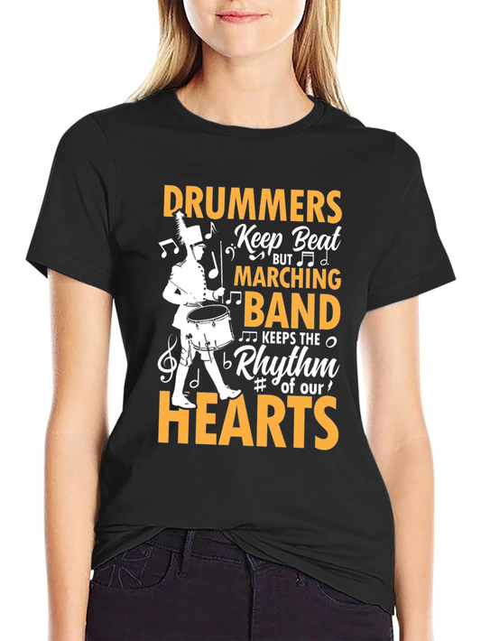 Drummers Heartbeat T-Shirt - Marching Band Apparel