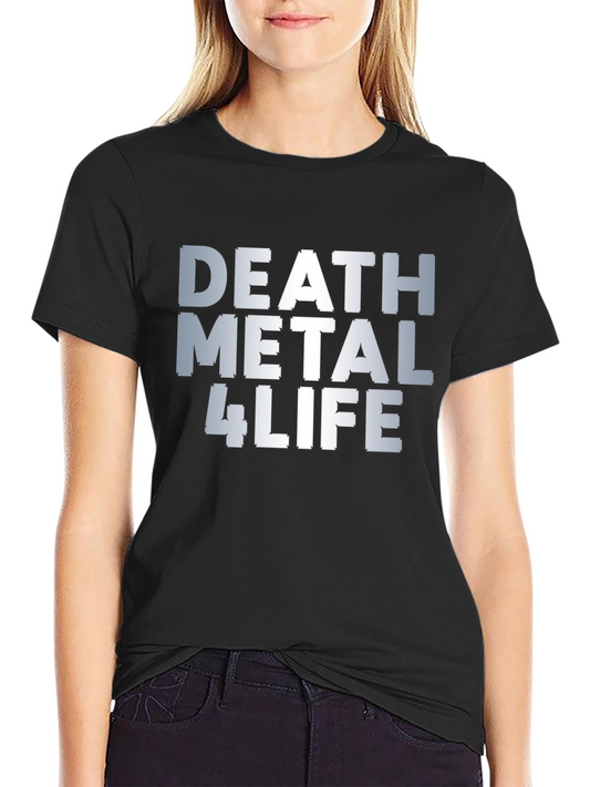 Death Metal 4 Life Graphic Tee - Black