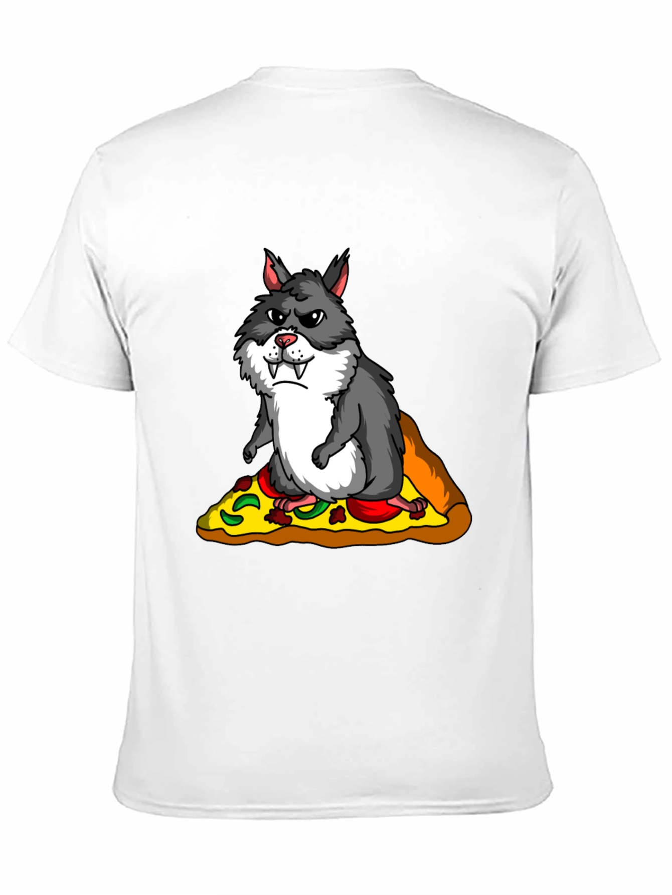 Wolf Hamster Pizza T-Shirt - Funny Graphic Tee
