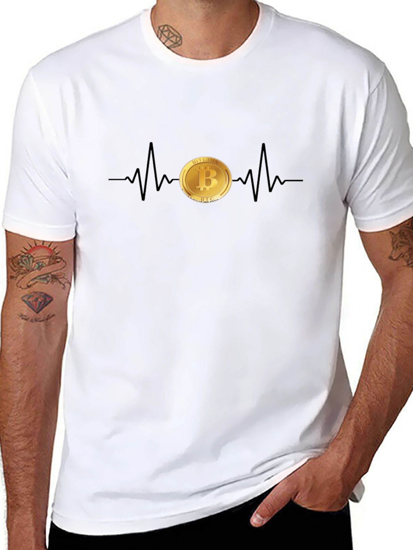 Bitcoin Heartbeat T-Shirt - Crypto Currency Tee