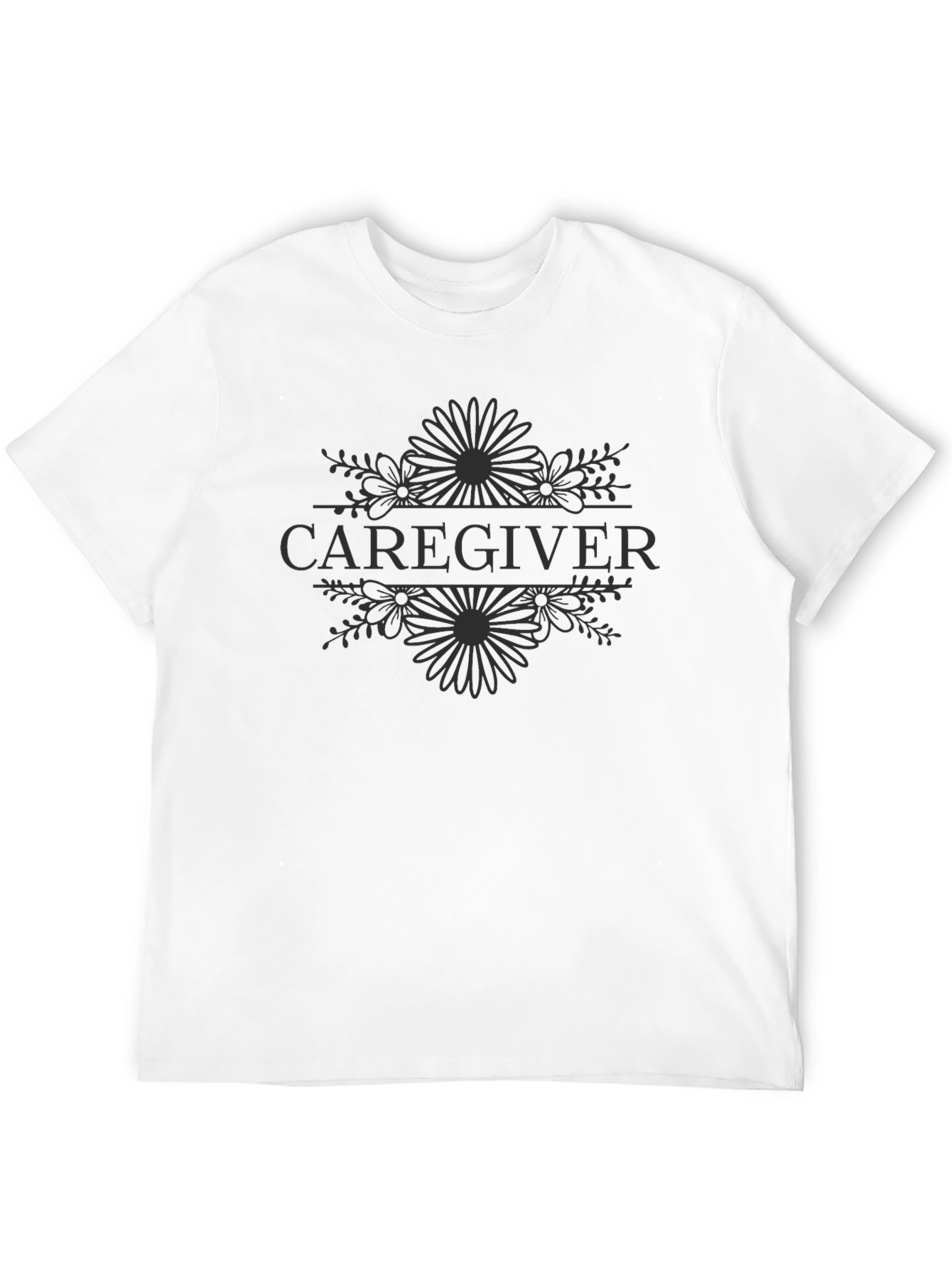 Caregiver Floral Graphic Tee
