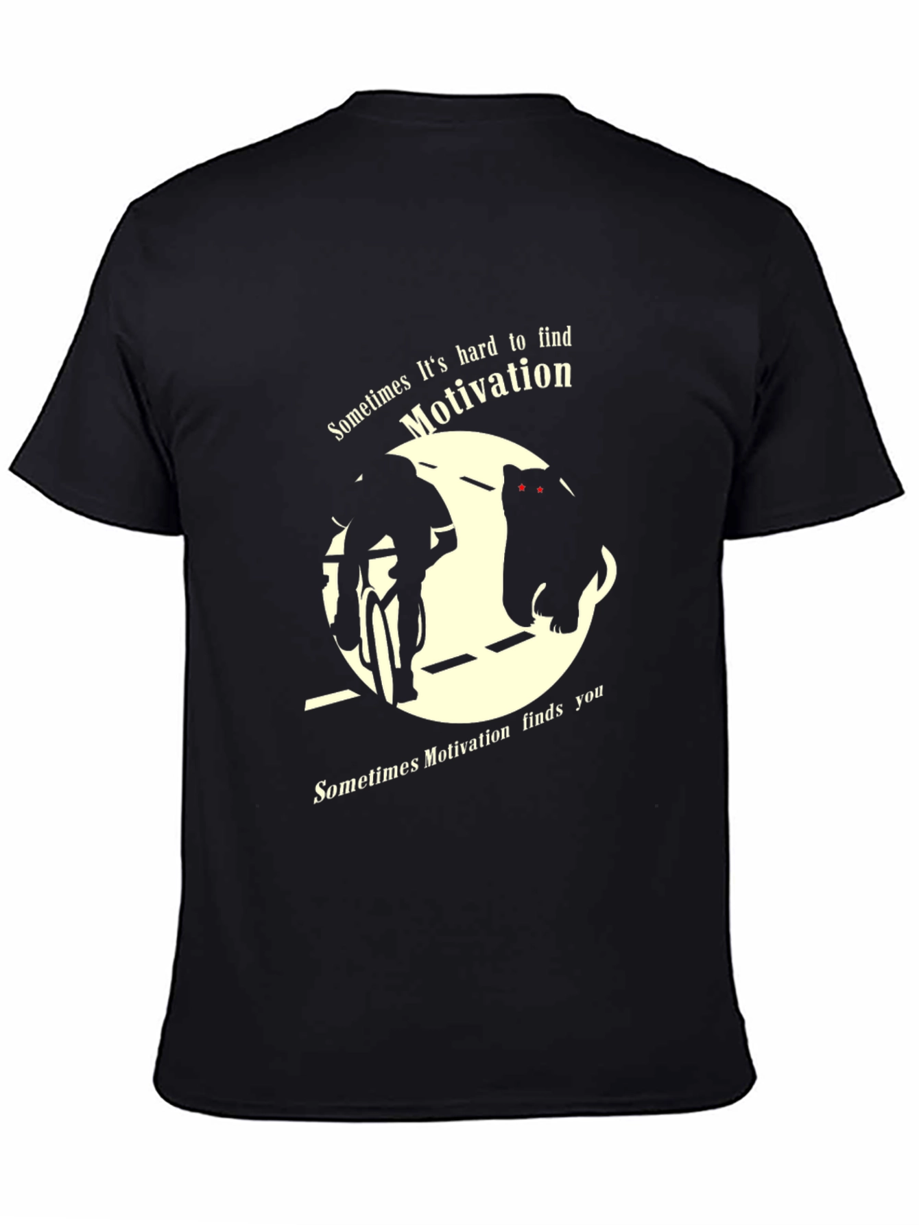 Motivational Cyclist Bear Graphic T-Shirt