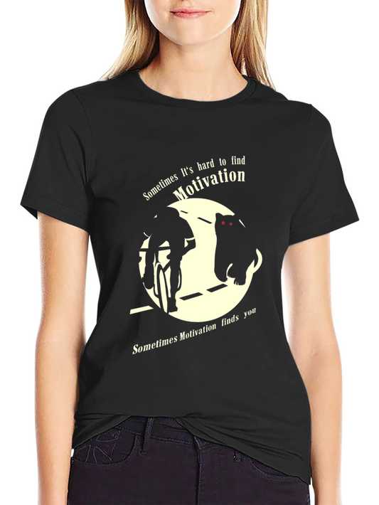 Motivational Cyclist Bear Graphic T-Shirt