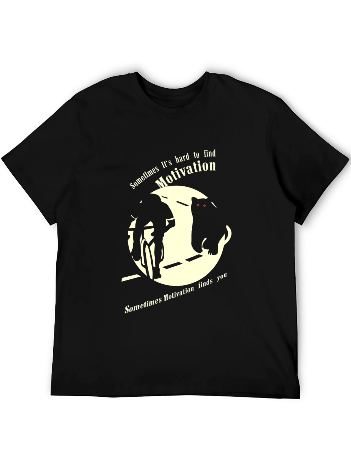 Motivational Cyclist Bear Graphic T-Shirt