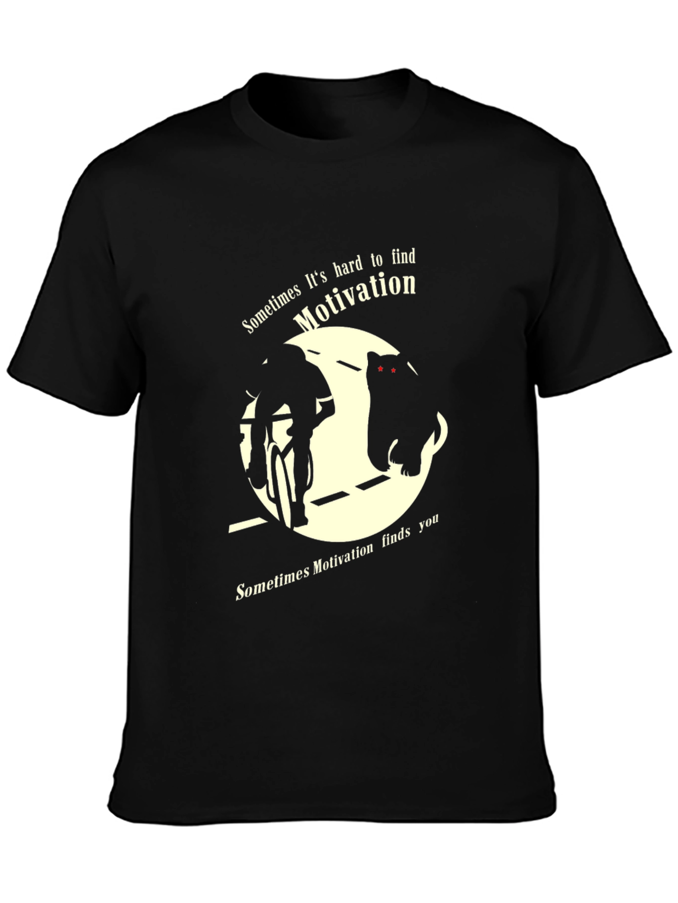 Motivational Cyclist Bear Graphic T-Shirt