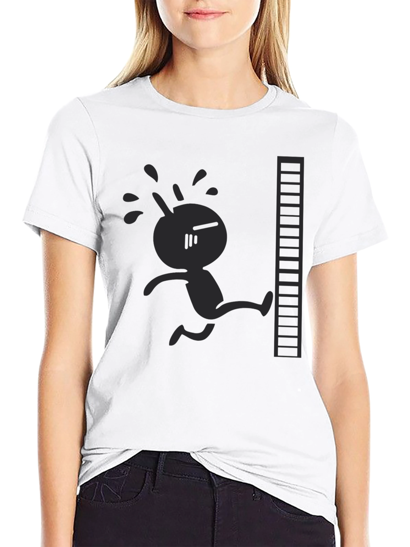 Retro Game Character Black T-Shirt