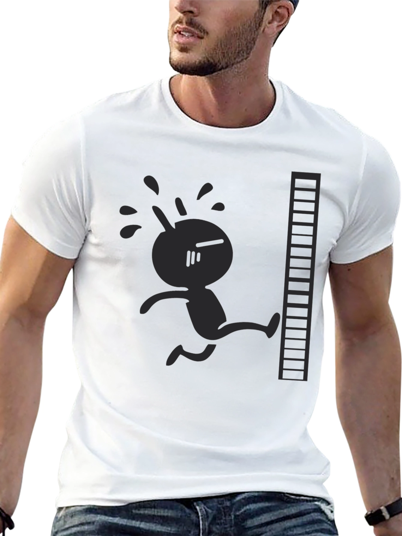 Retro Game Character Black T-Shirt