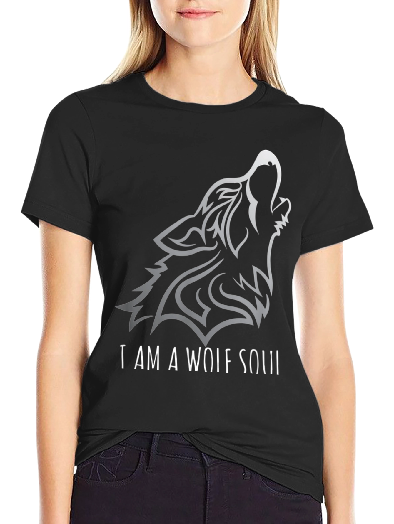 Wolf Soul Graphic Tee - Mens Black T-Shirt