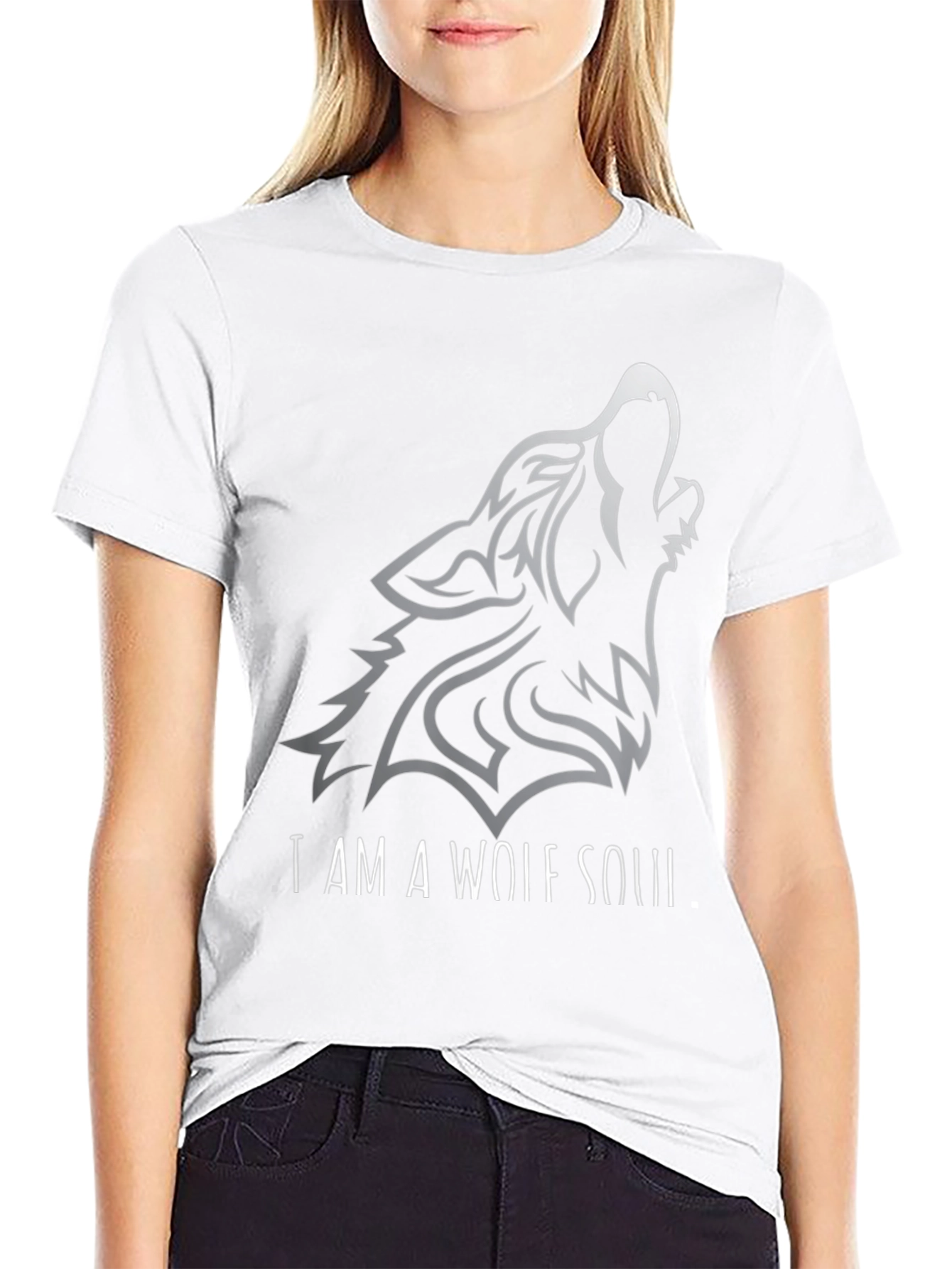 Wolf Soul Graphic Tee - Mens Black T-Shirt