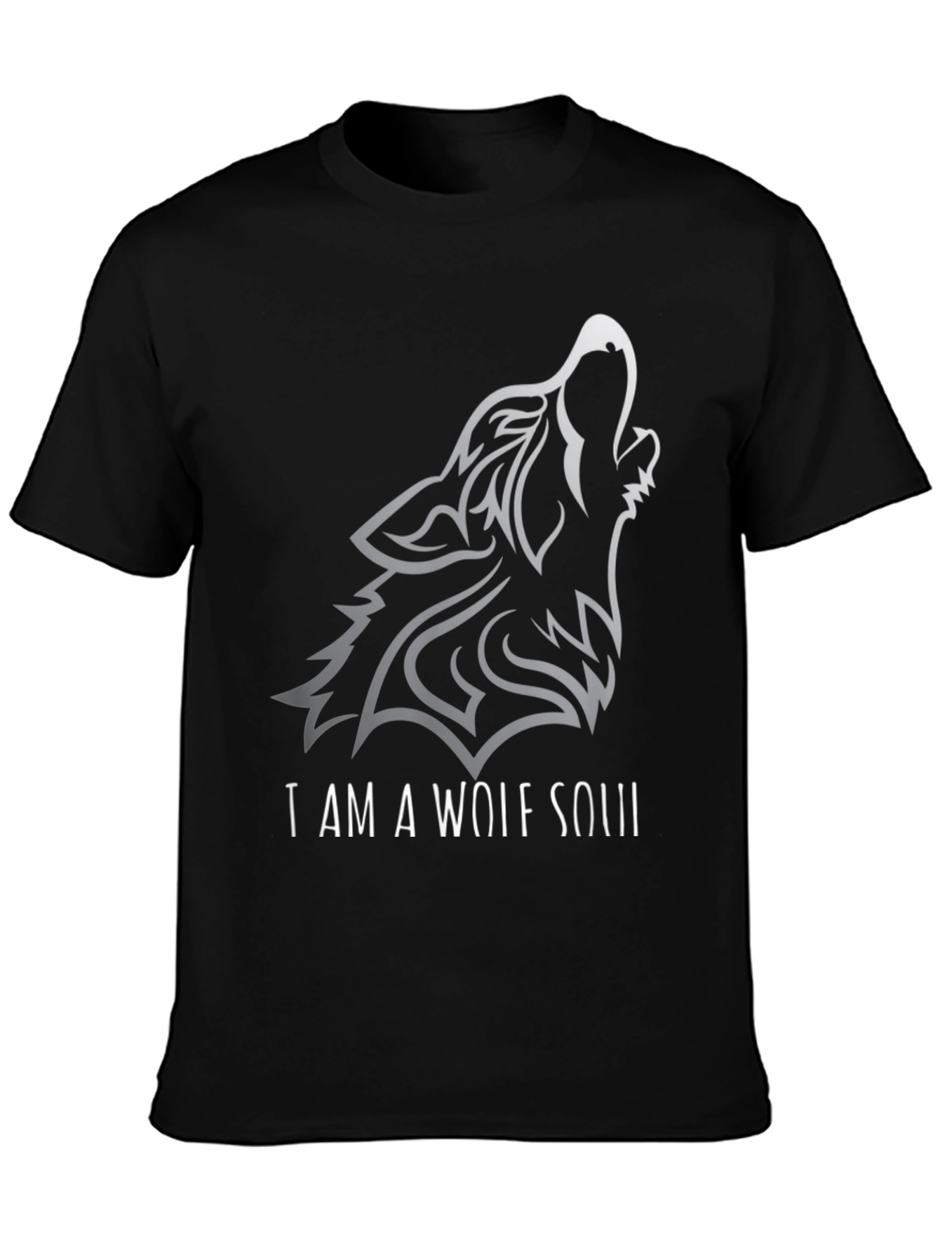 Wolf Soul Graphic Tee - Mens Black T-Shirt