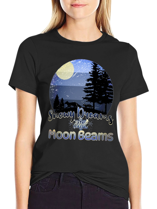 Snowy Dreams Moon Beams Graphic Tee