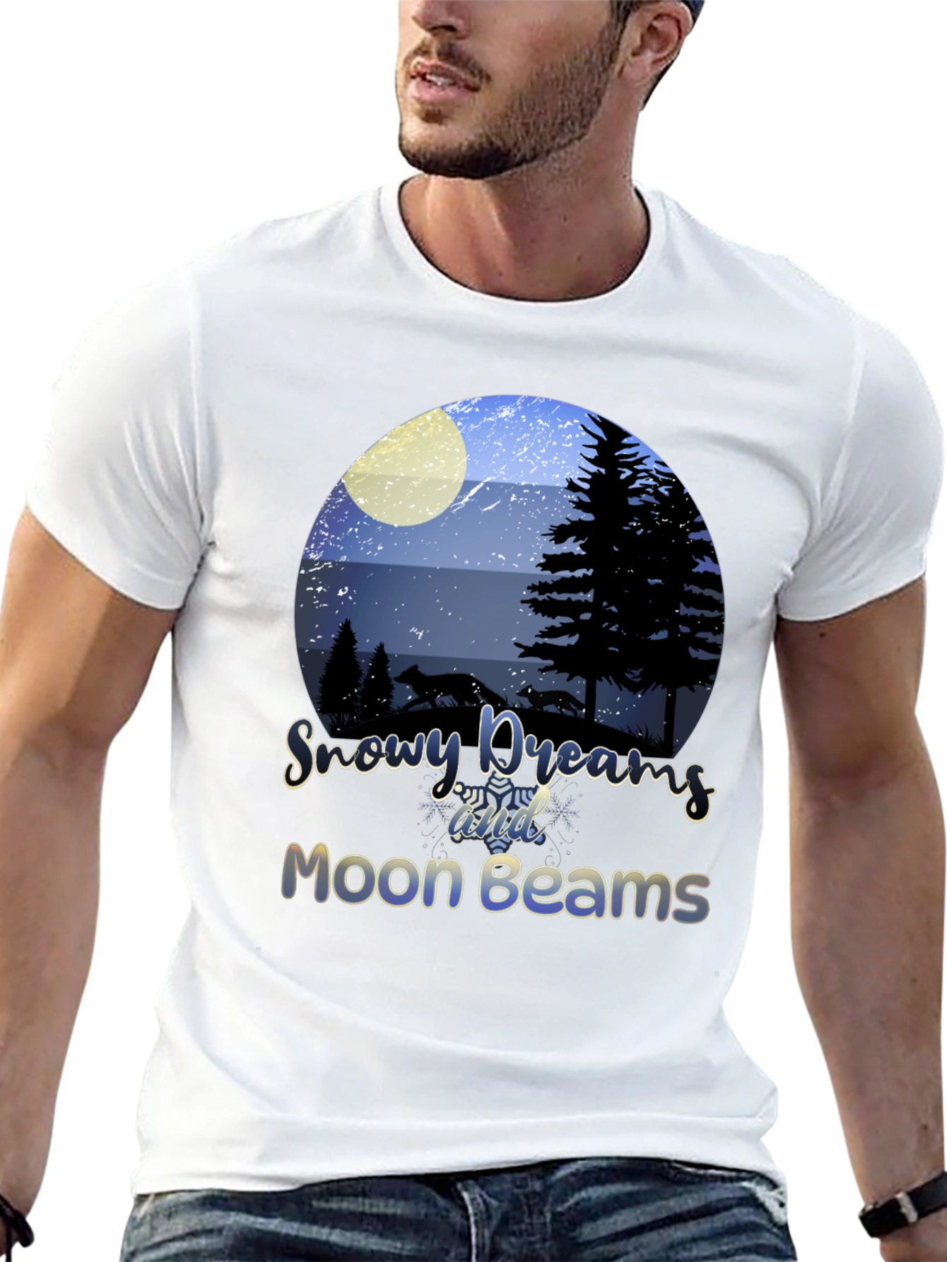 Snowy Dreams Moon Beams Graphic Tee