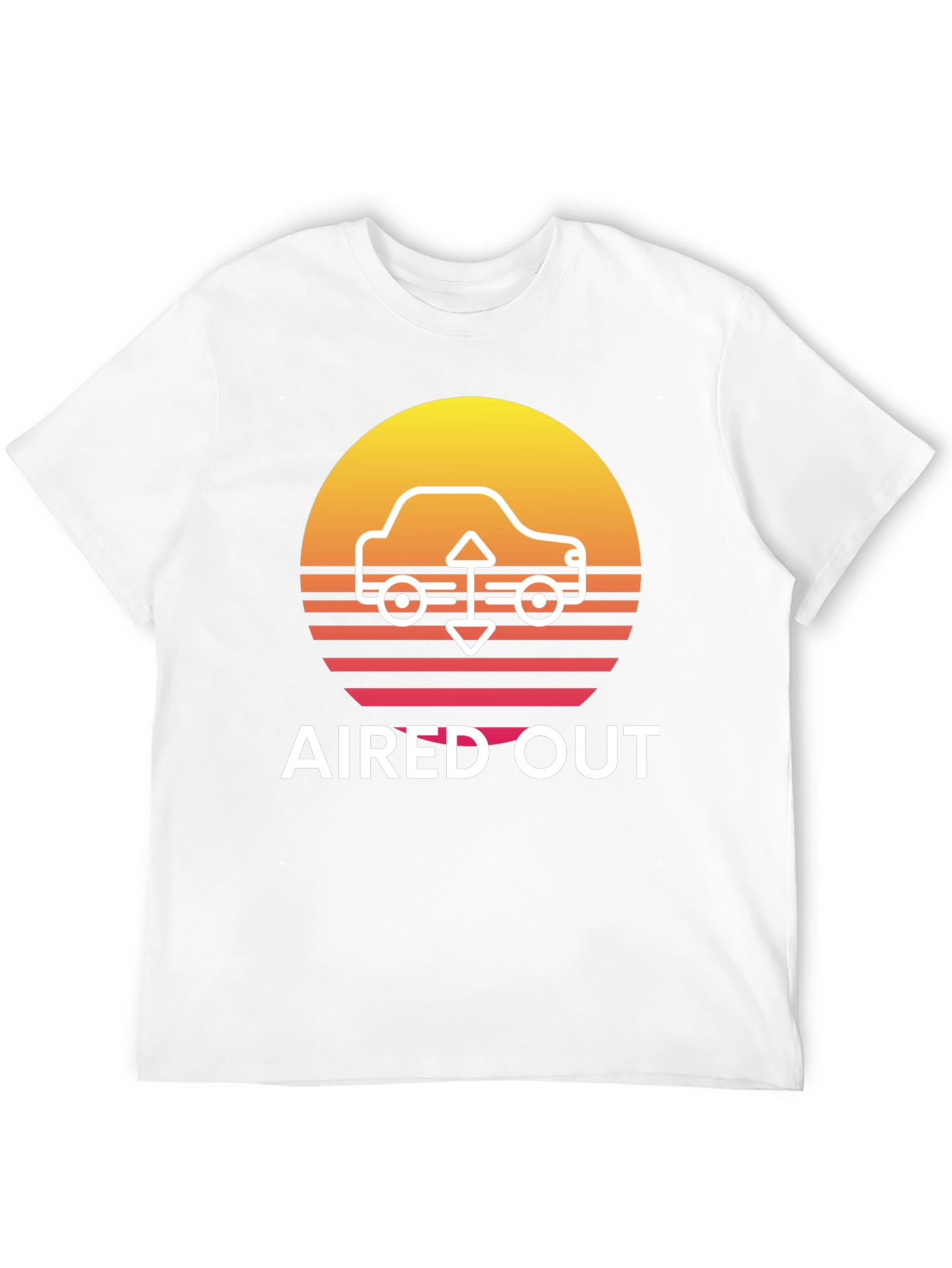 Aired Out Car Graphic Tee - Sunset Style