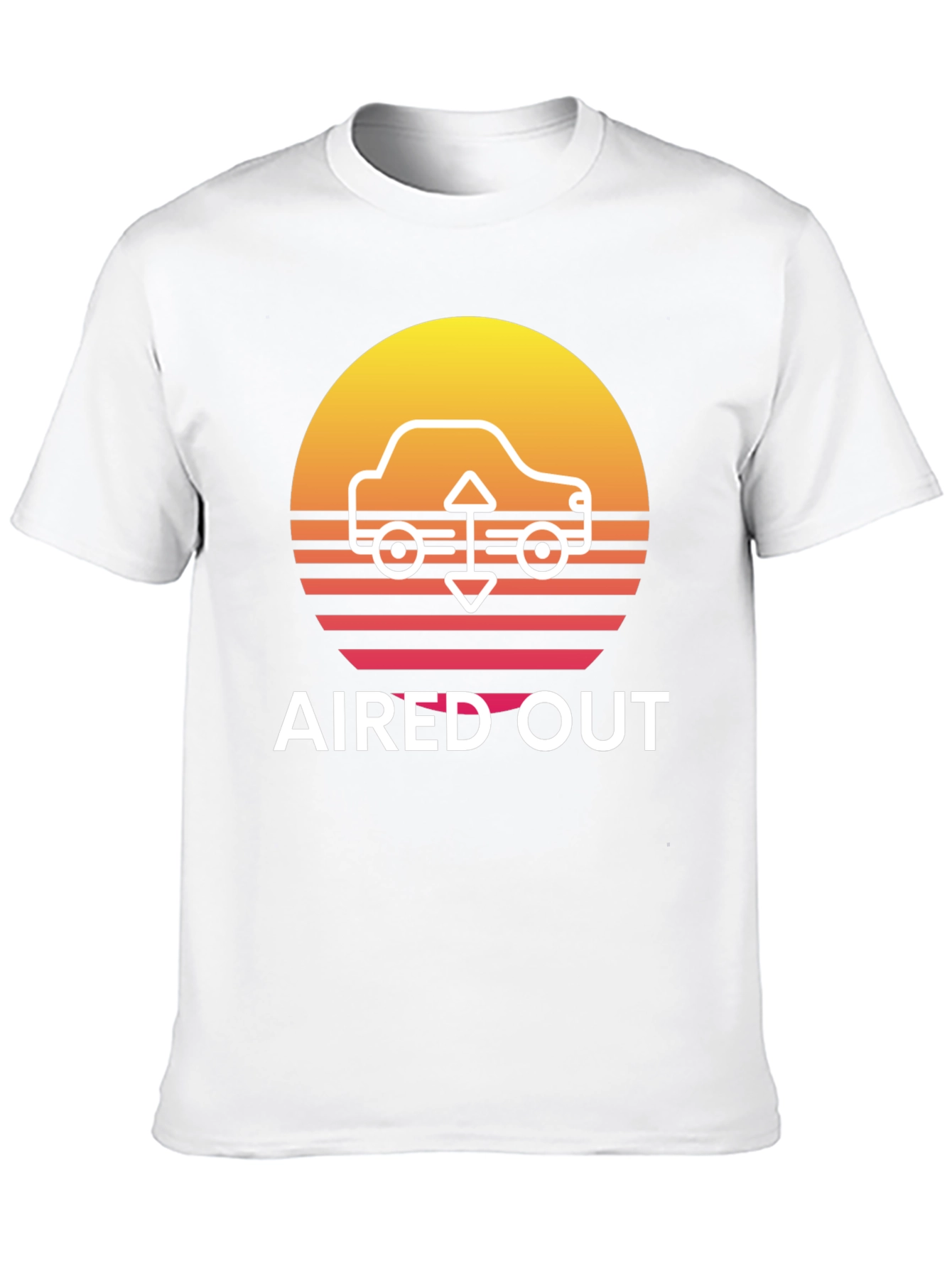 Aired Out Car Graphic Tee - Sunset Style