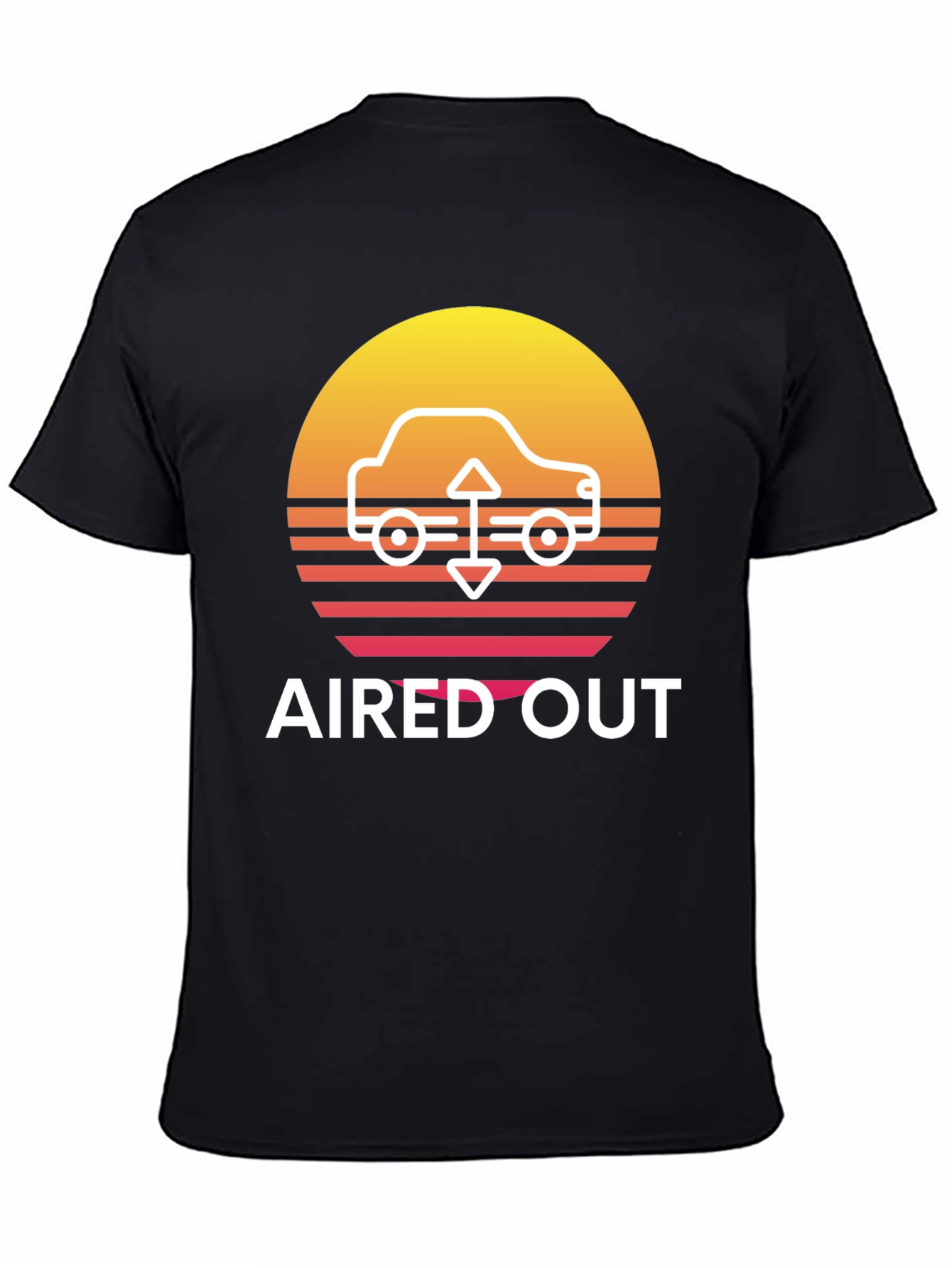 Aired Out Car Graphic Tee - Sunset Style