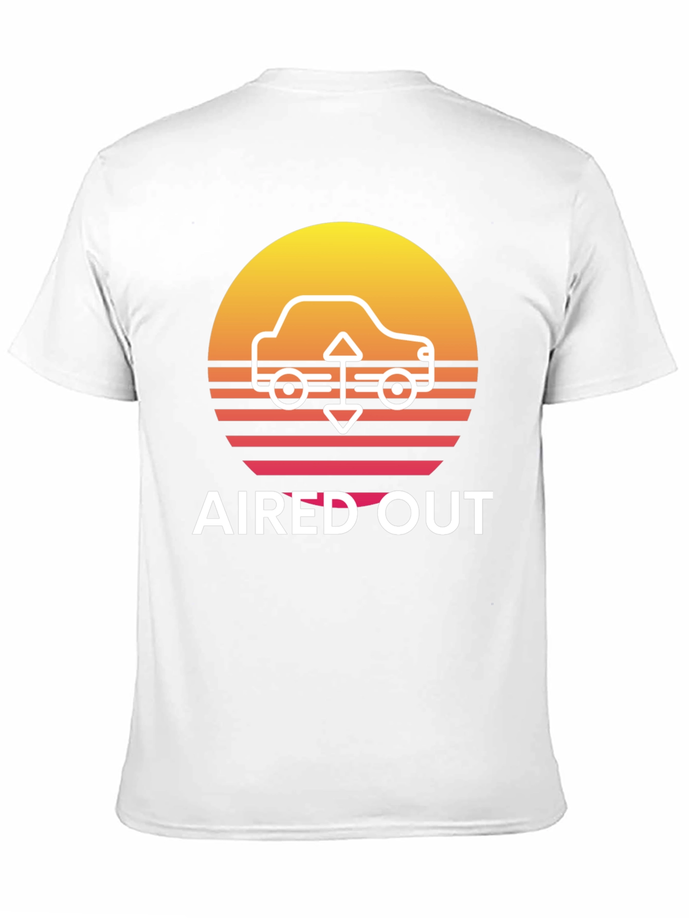 Aired Out Car Graphic Tee - Sunset Style